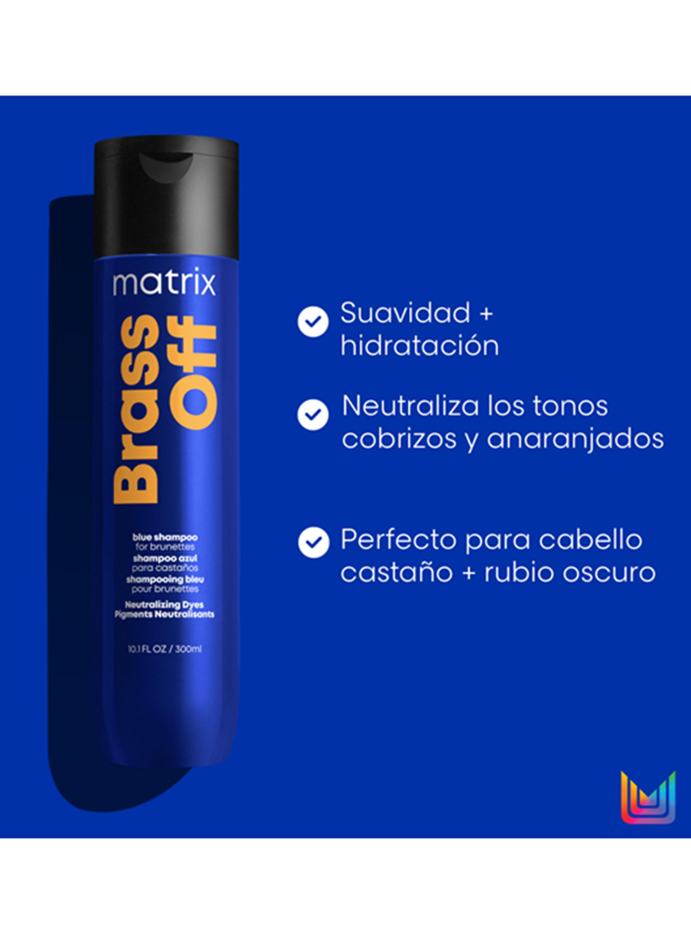 Shampoo Matizador Azul Cabello Castaño con Color Brass Off 300ml-3