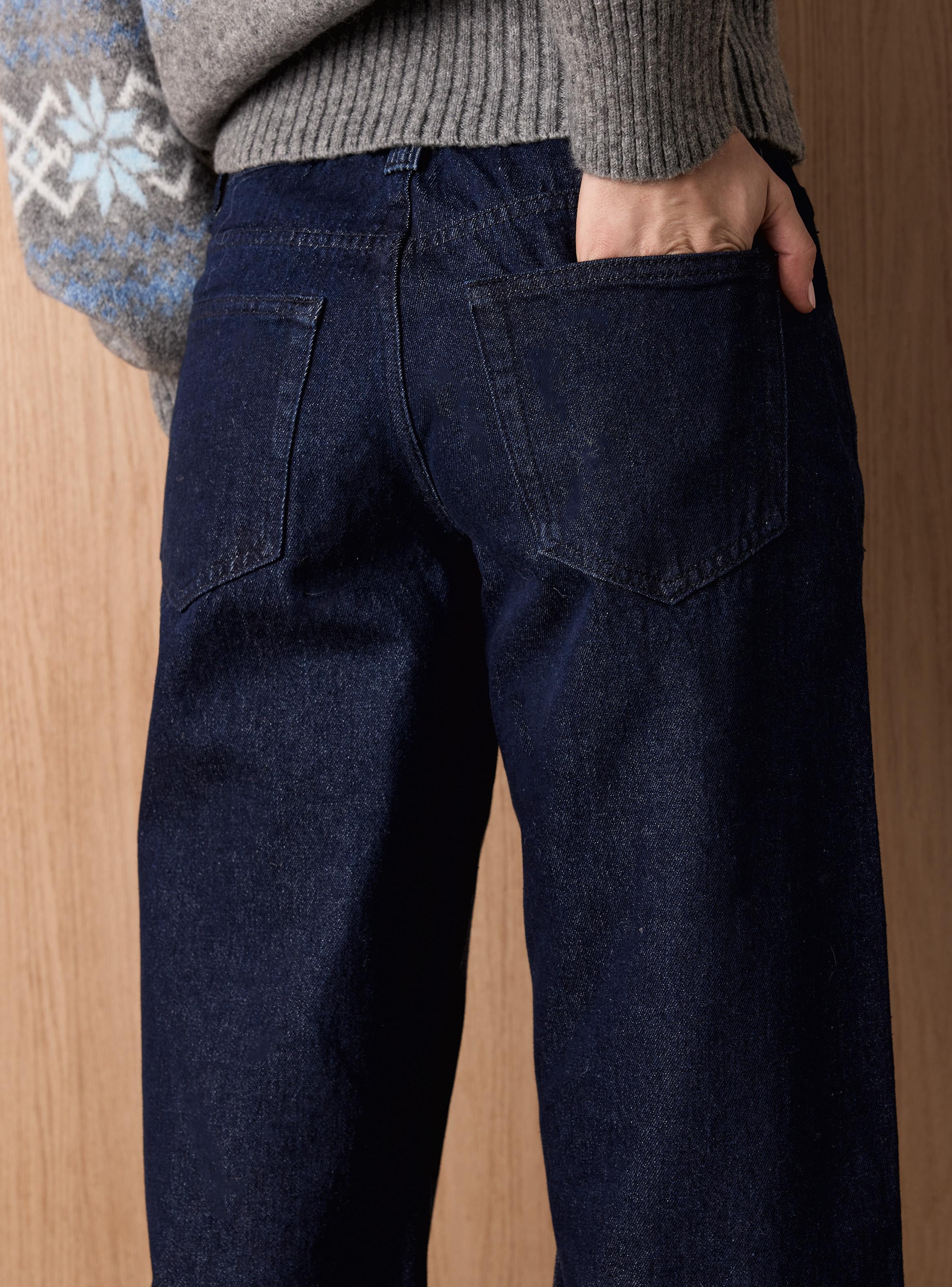 Jeans Rayas Verticales Regular Fit Tiro Medio-3