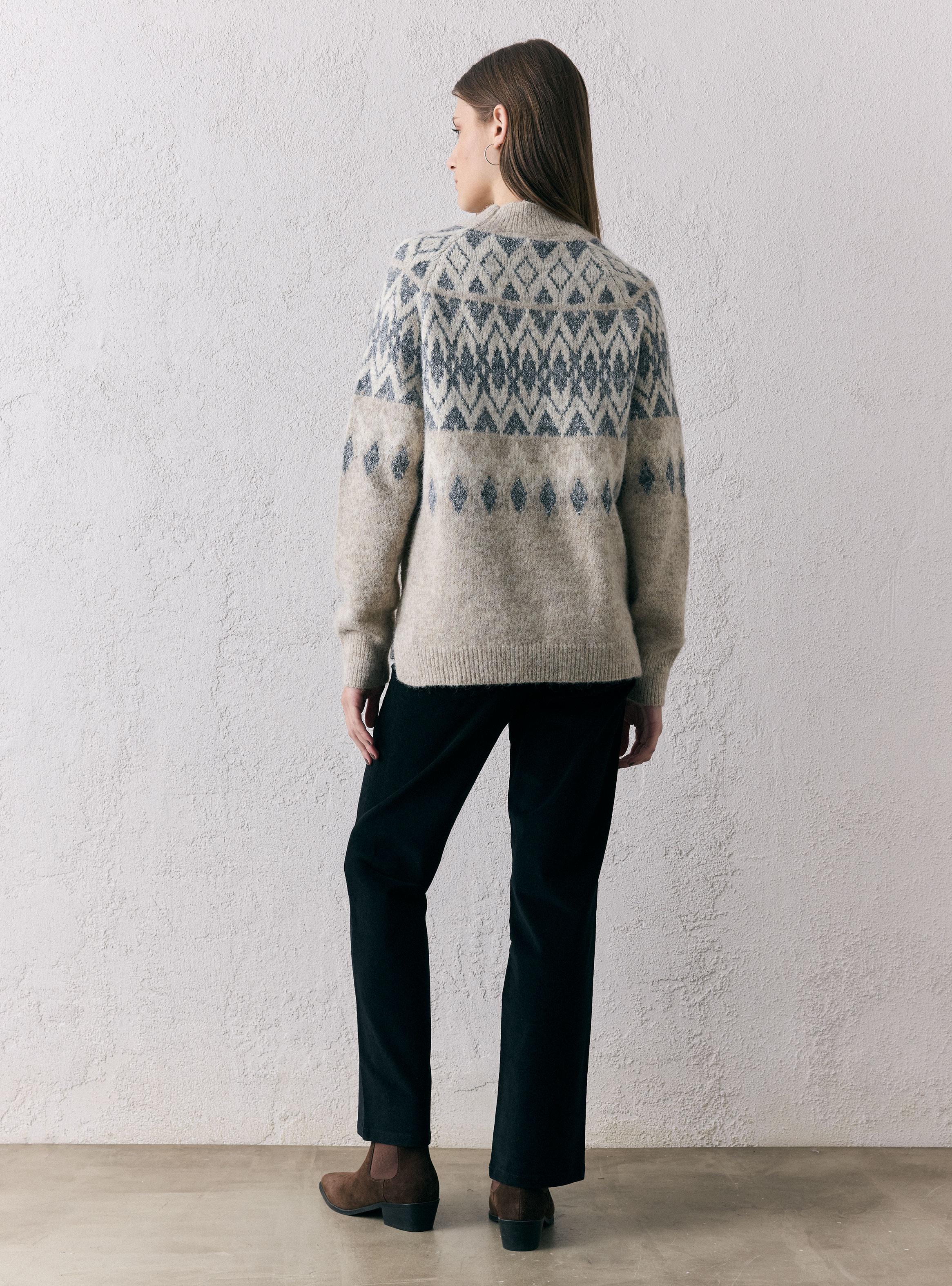 Sweater Mock Neck Fair Design con Lurex-5