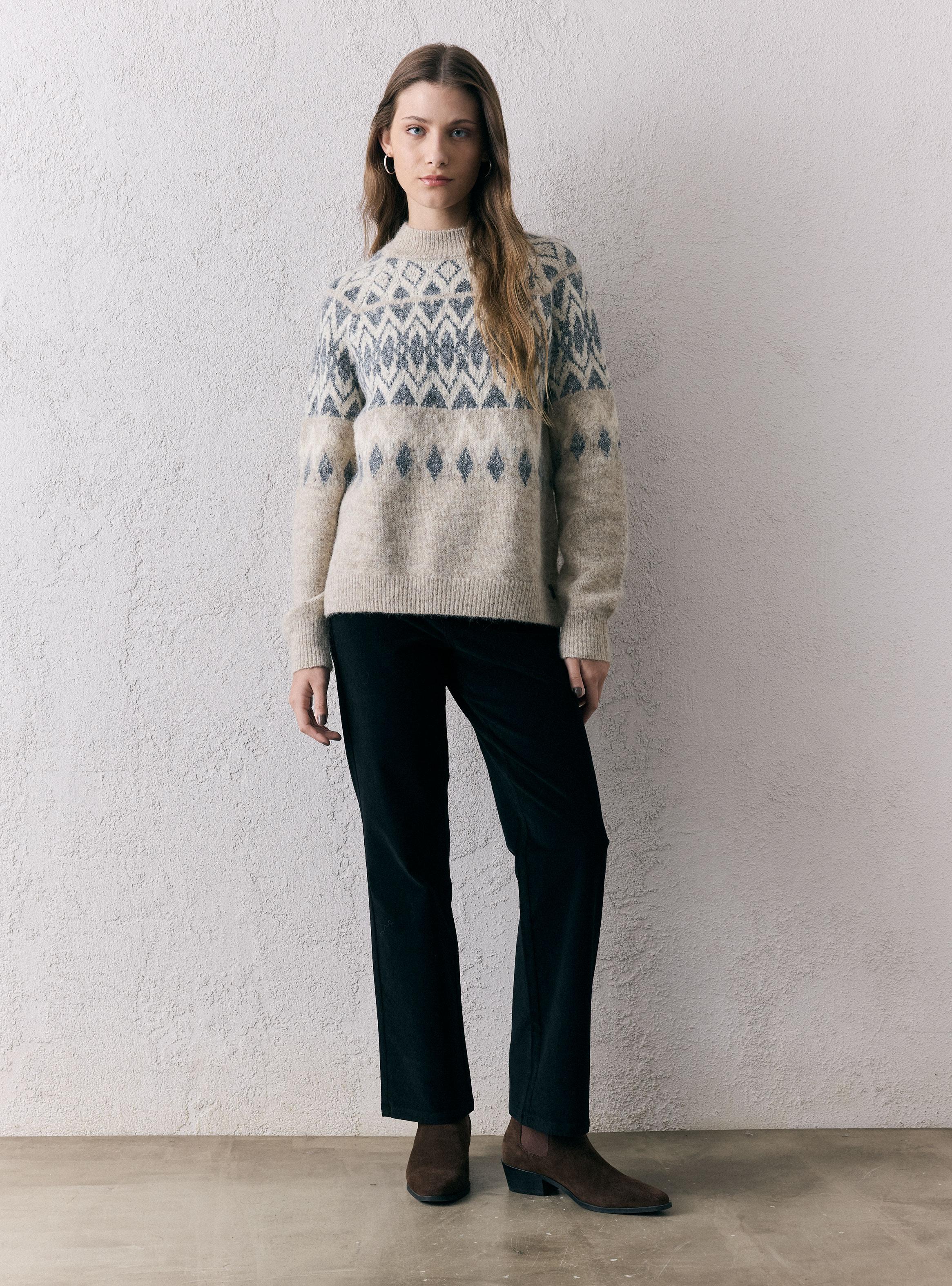 Sweater Mock Neck Fair Design con Lurex-4