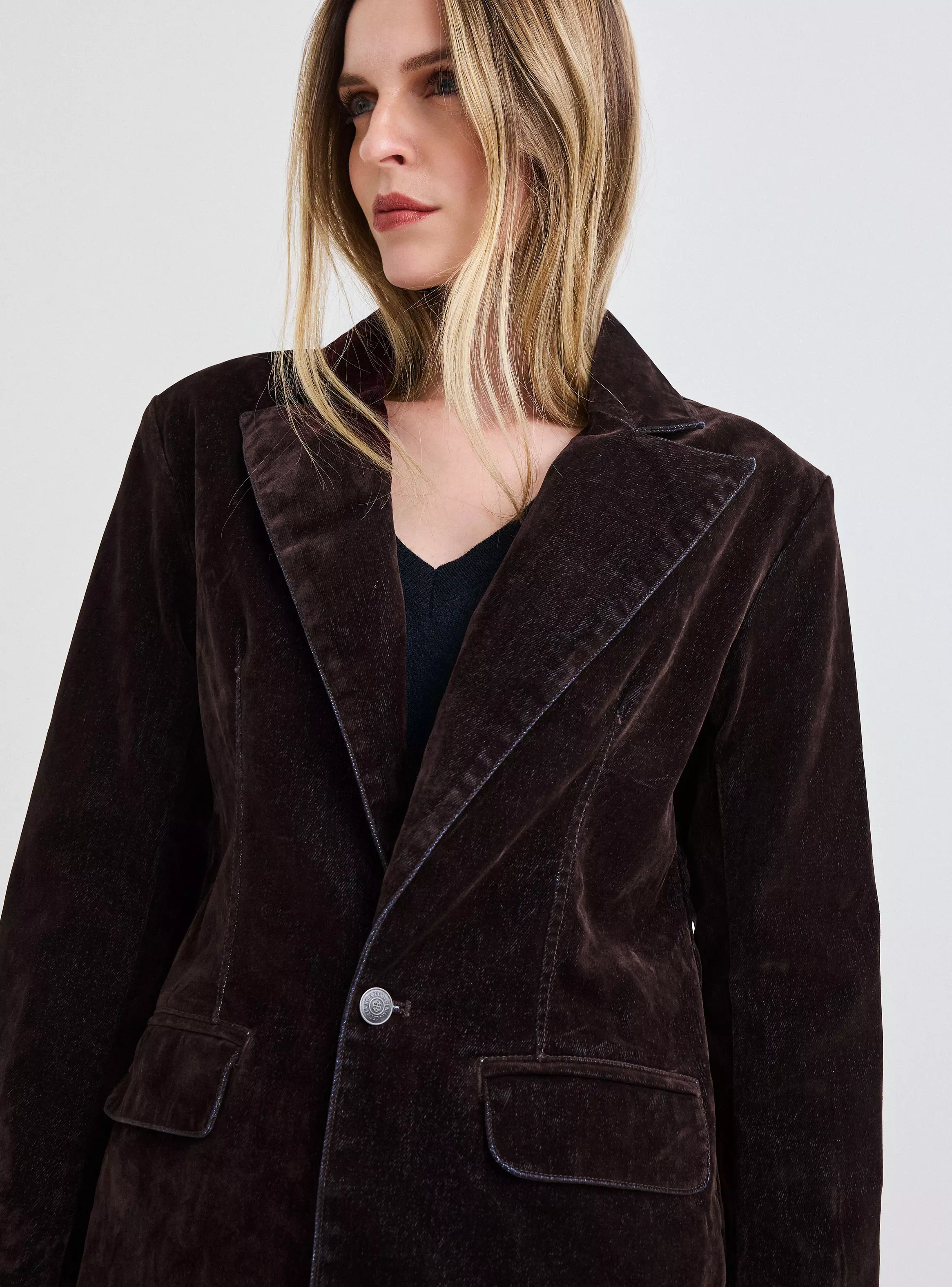 Blazer Velvet Denim-2