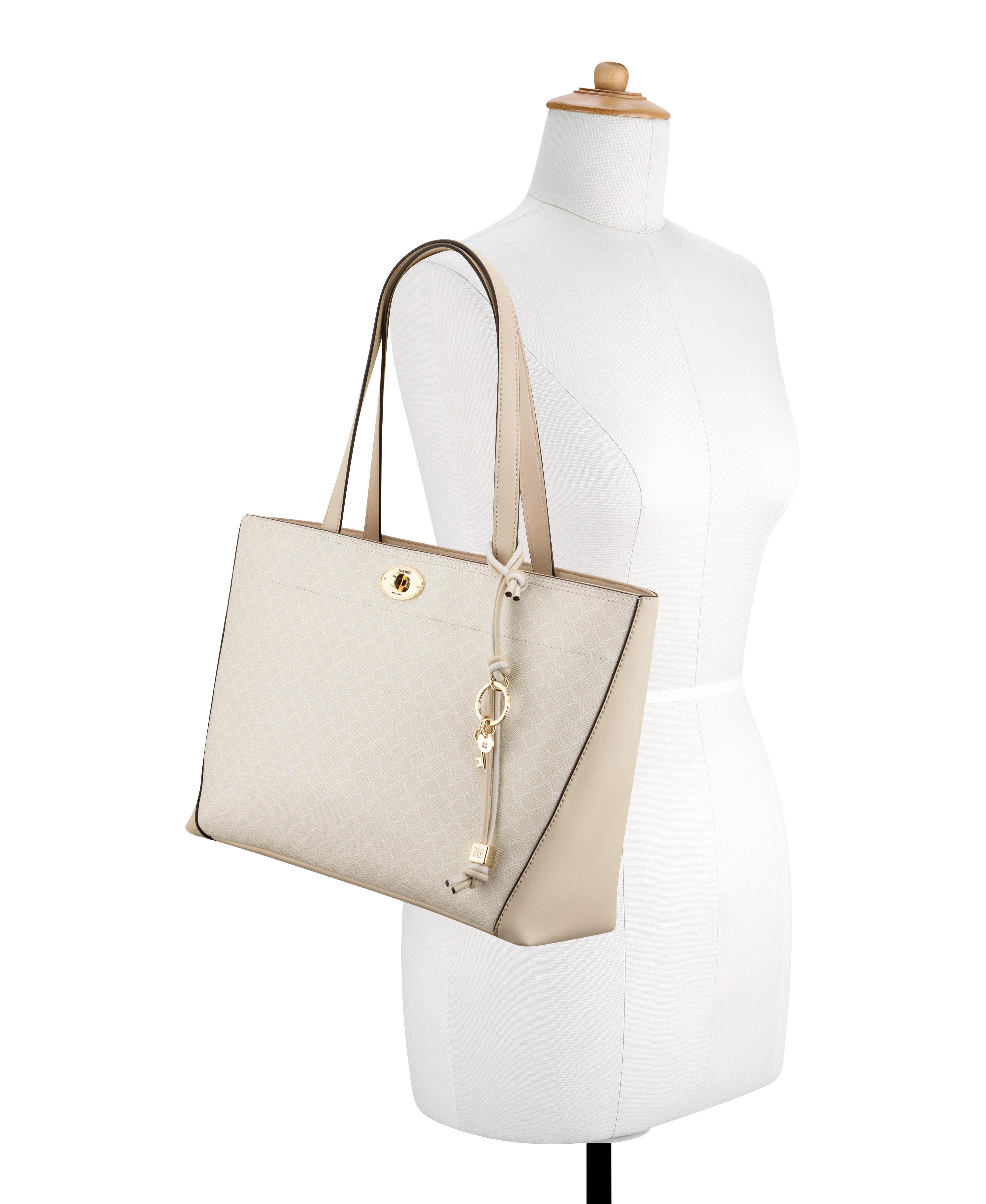 Cartera de Hombro Tipo Tote Khora Blanco-3
