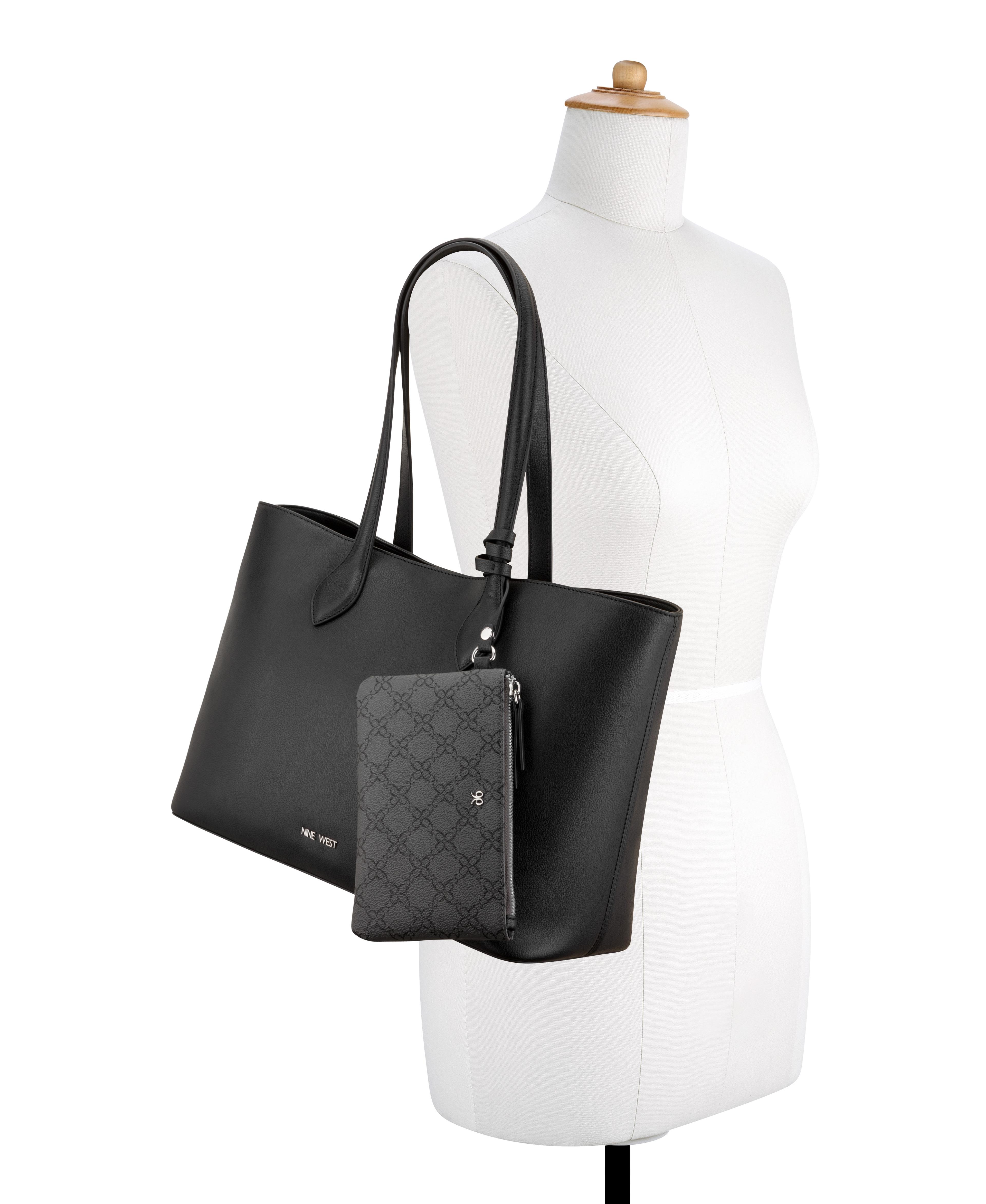 Cartera de Hombro Tipo Tote Vionette 2 en 1 Negro-3