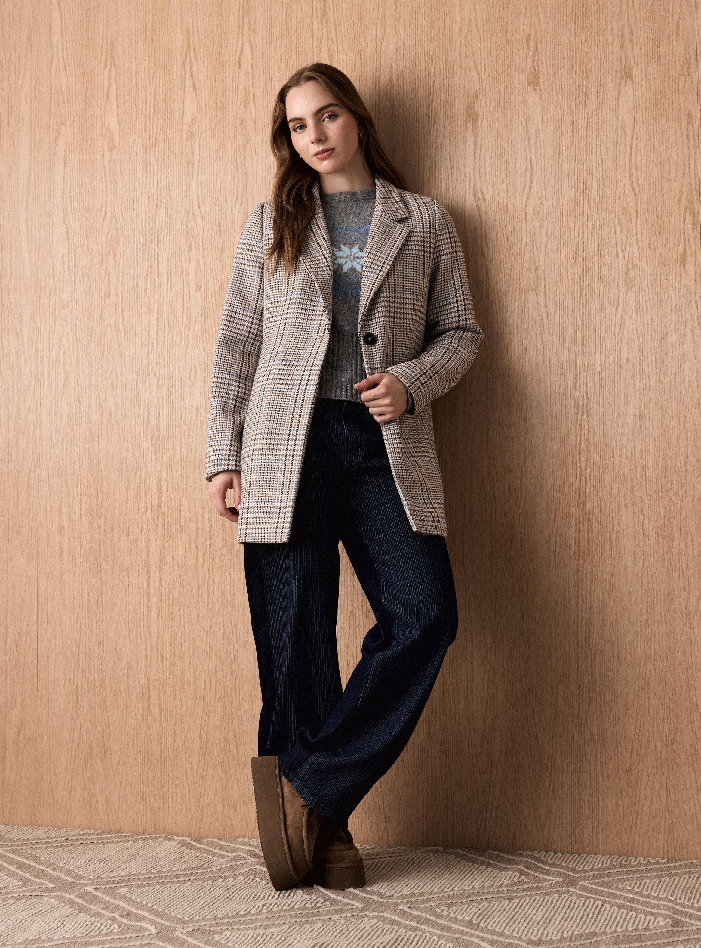 Abrigo Básico con Cuadros-4