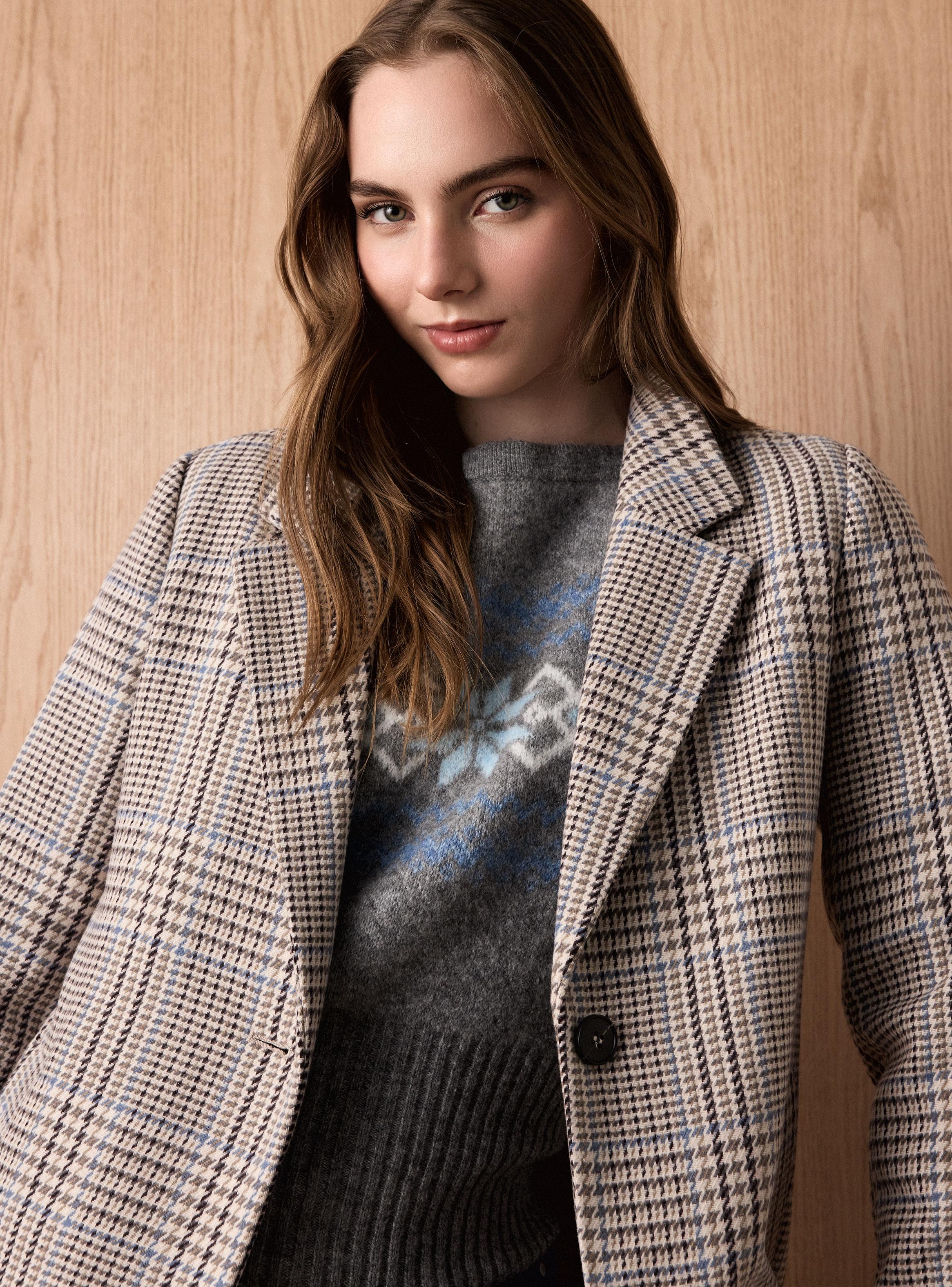 Abrigo Básico con Cuadros-2