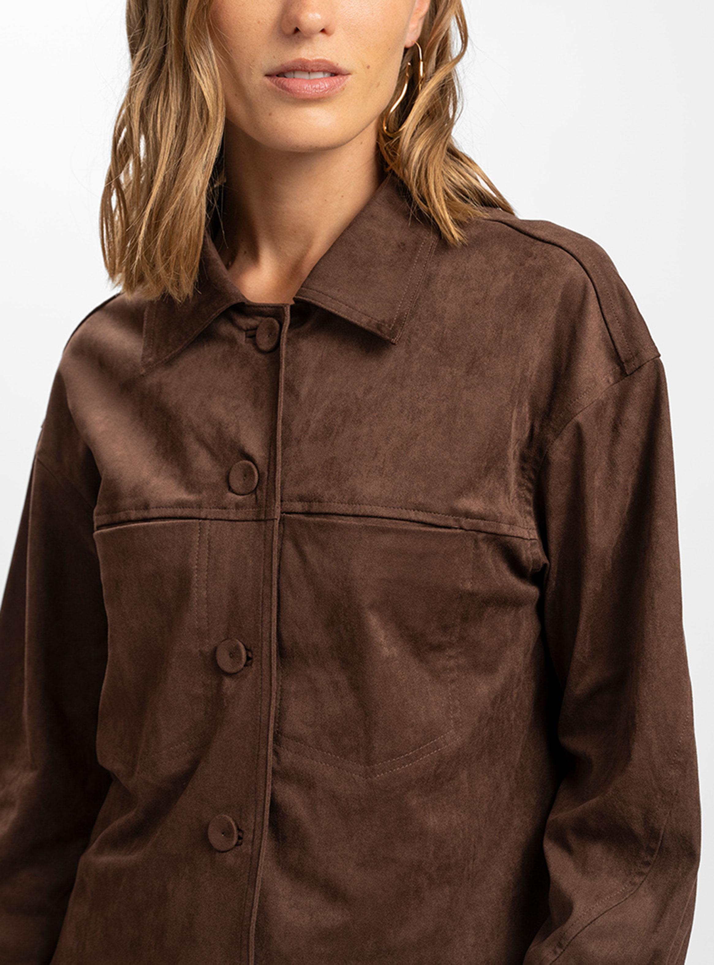 Chaqueta Bárbara Gamuza Cafe-3
