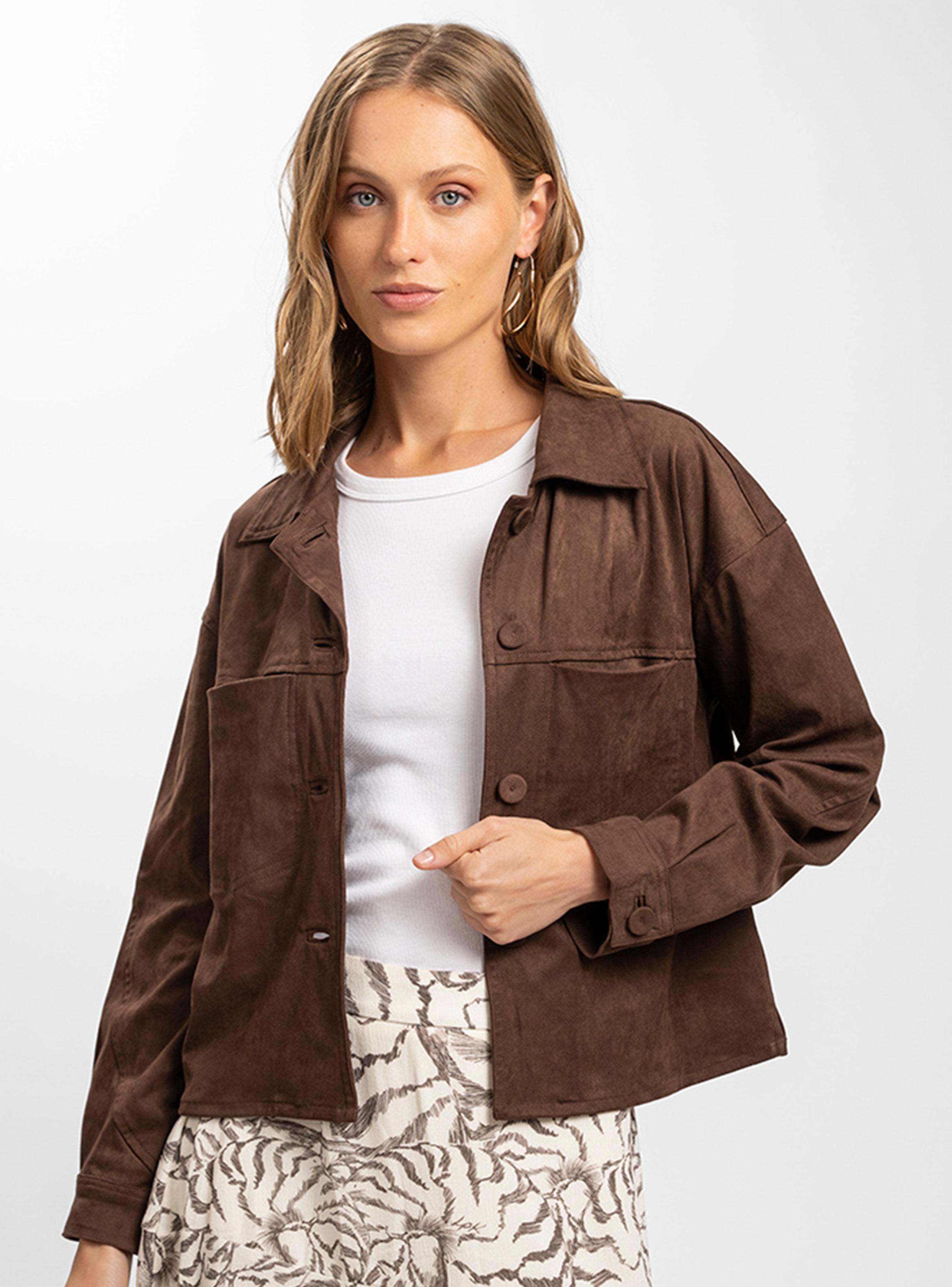 Chaqueta Bárbara Gamuza Cafe-2