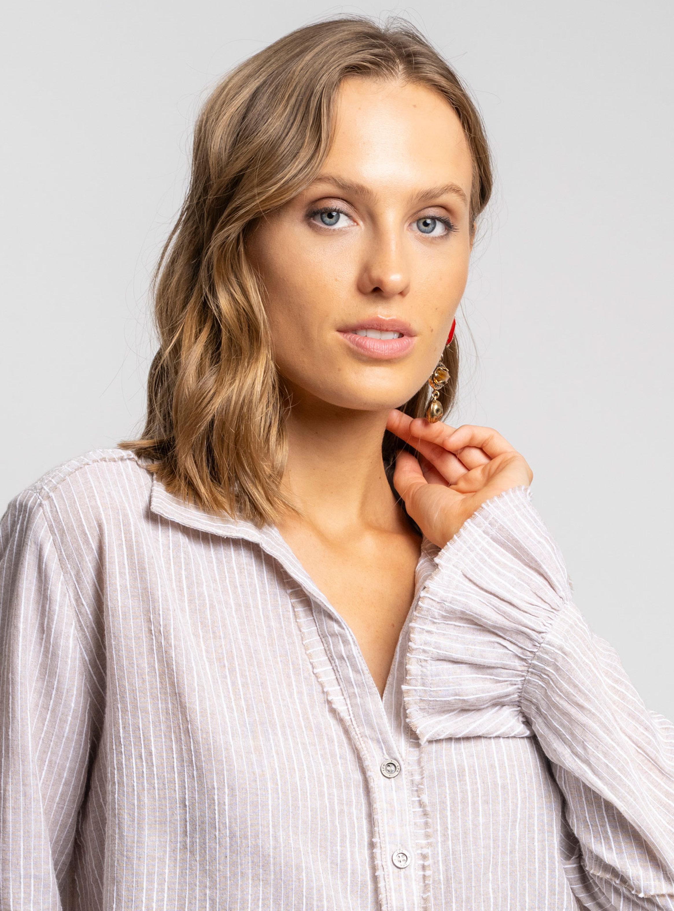 Blusa Sole R Rayas Café-3