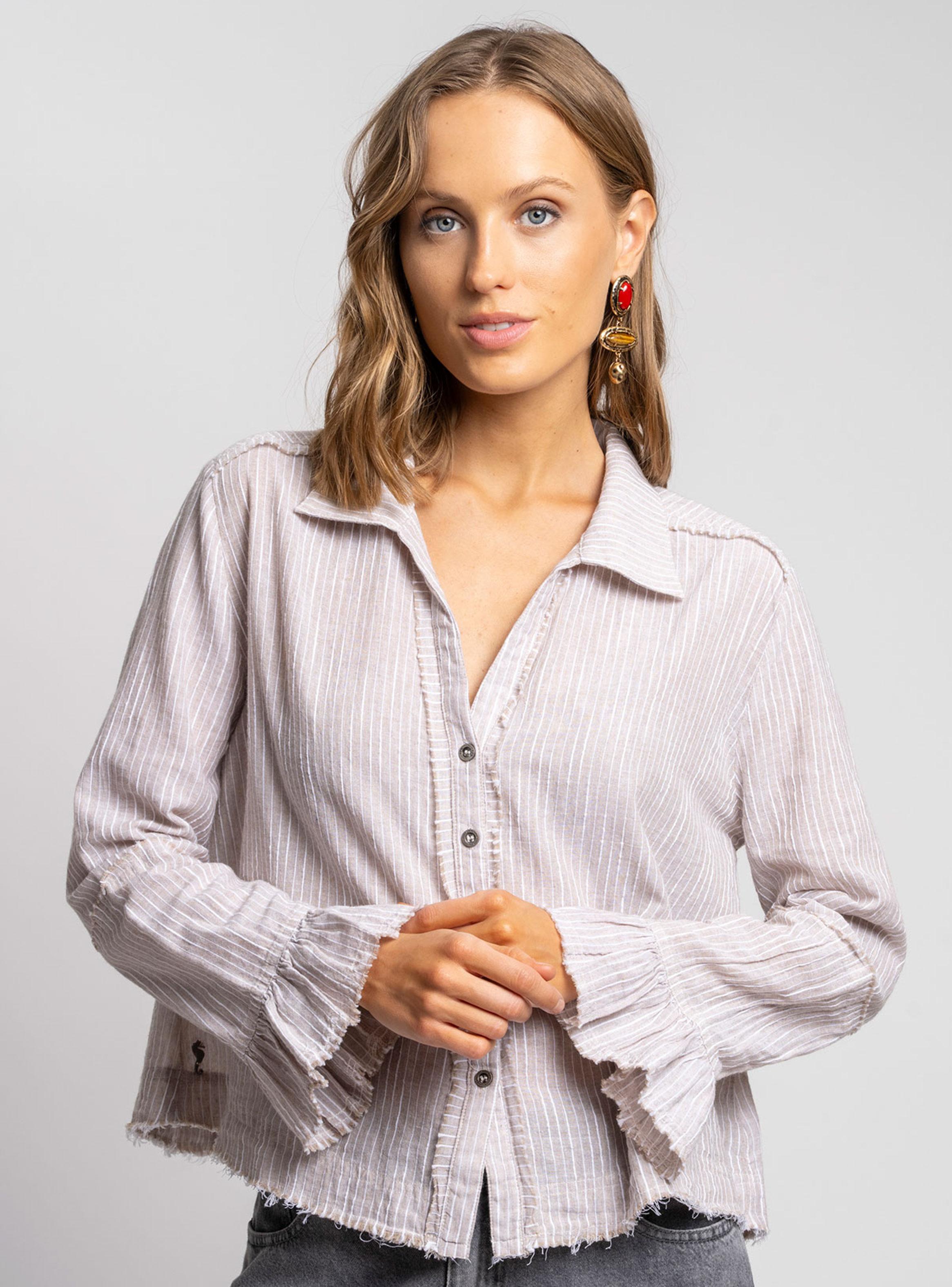 Blusa Sole R Rayas Café-2