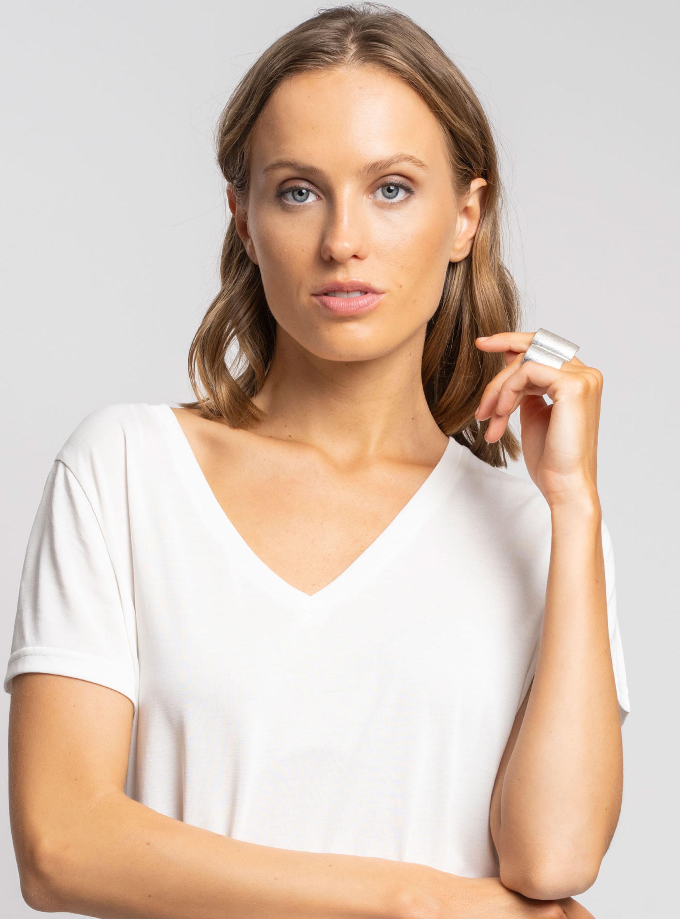 Polera Manga Corta Fit Clásico Blanco-2