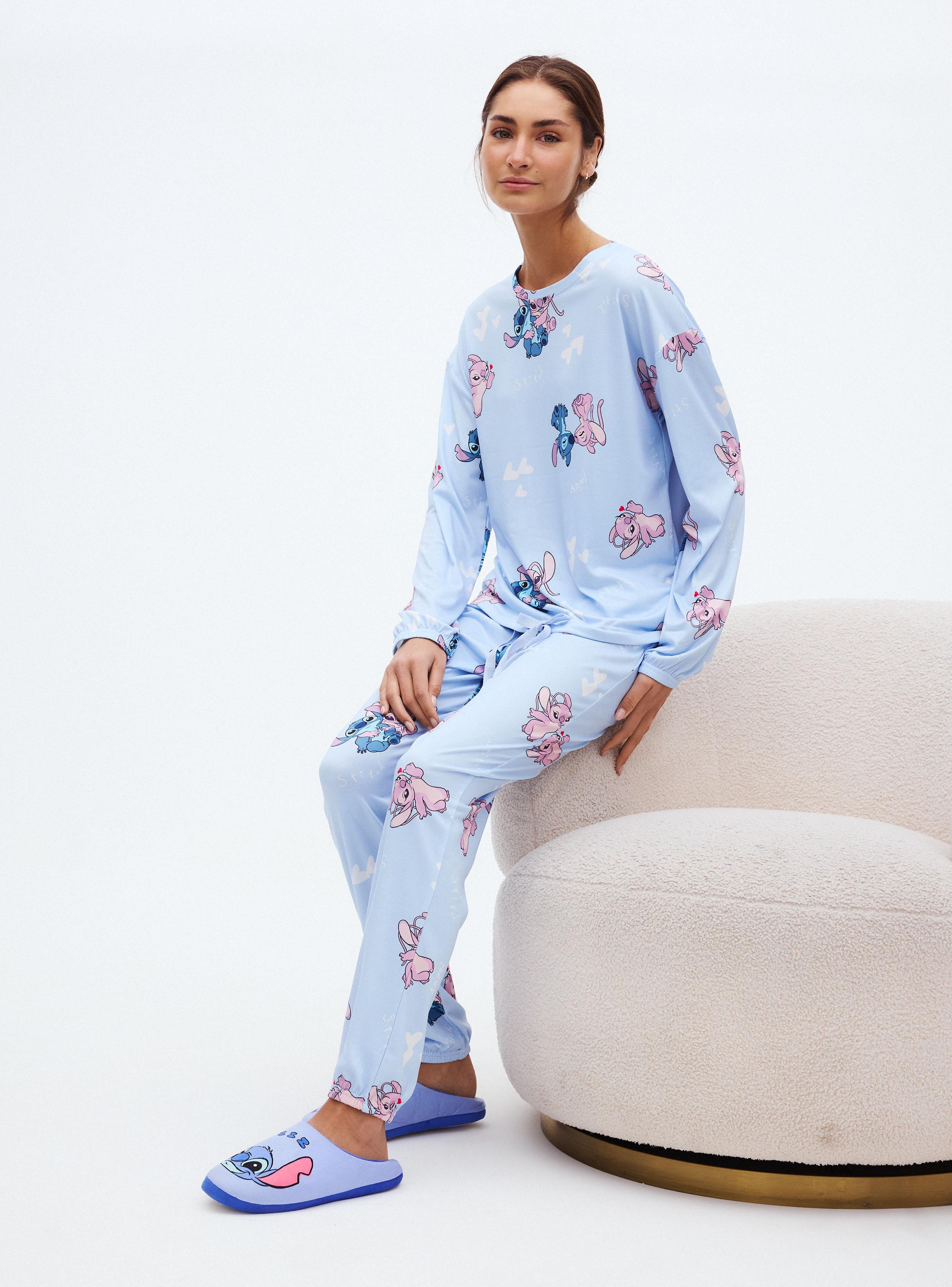 Pijama Disney Stitch & Ángel Tela Suave-4