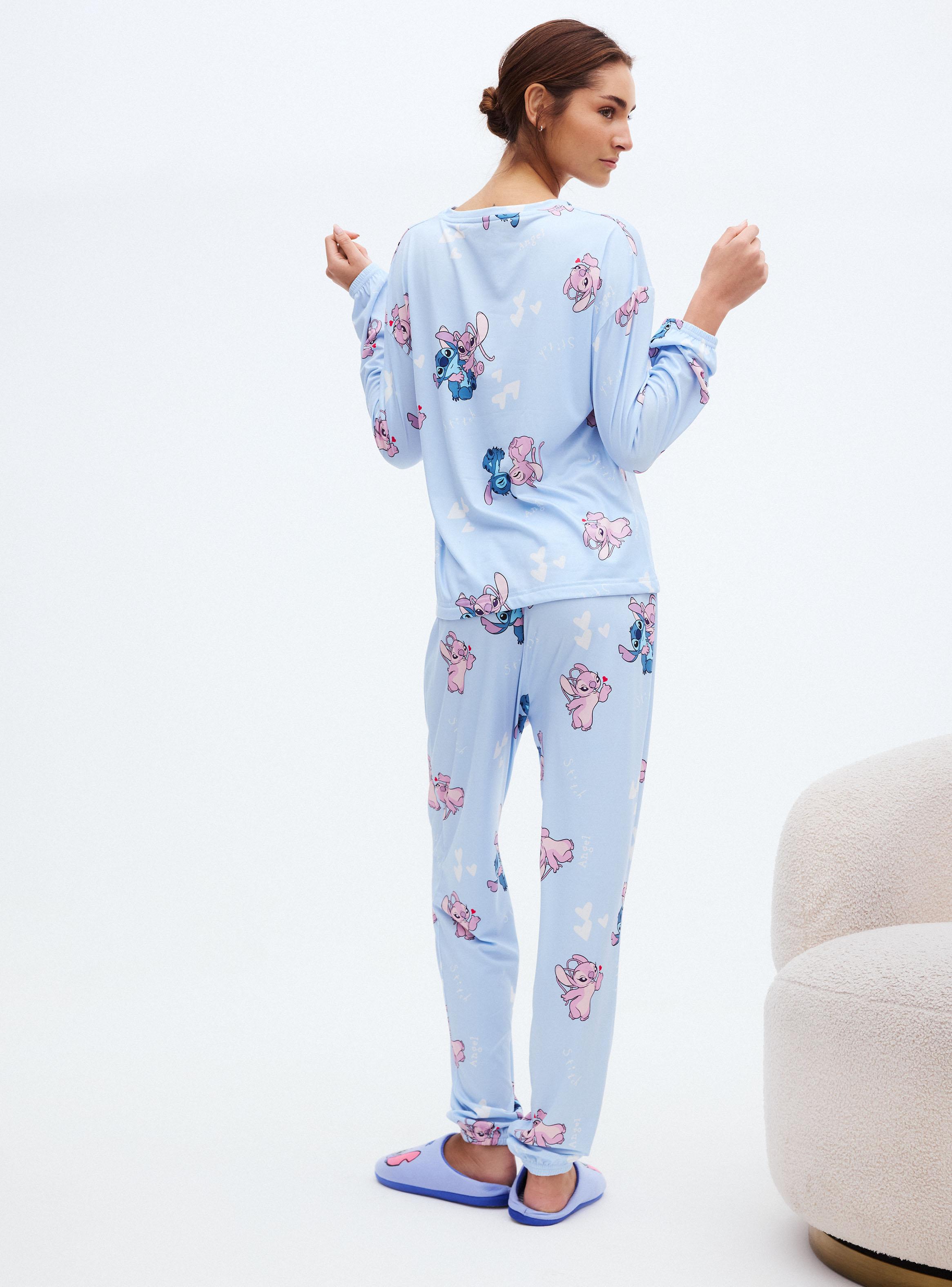 Pijama Disney Stitch & Ángel Tela Suave-5