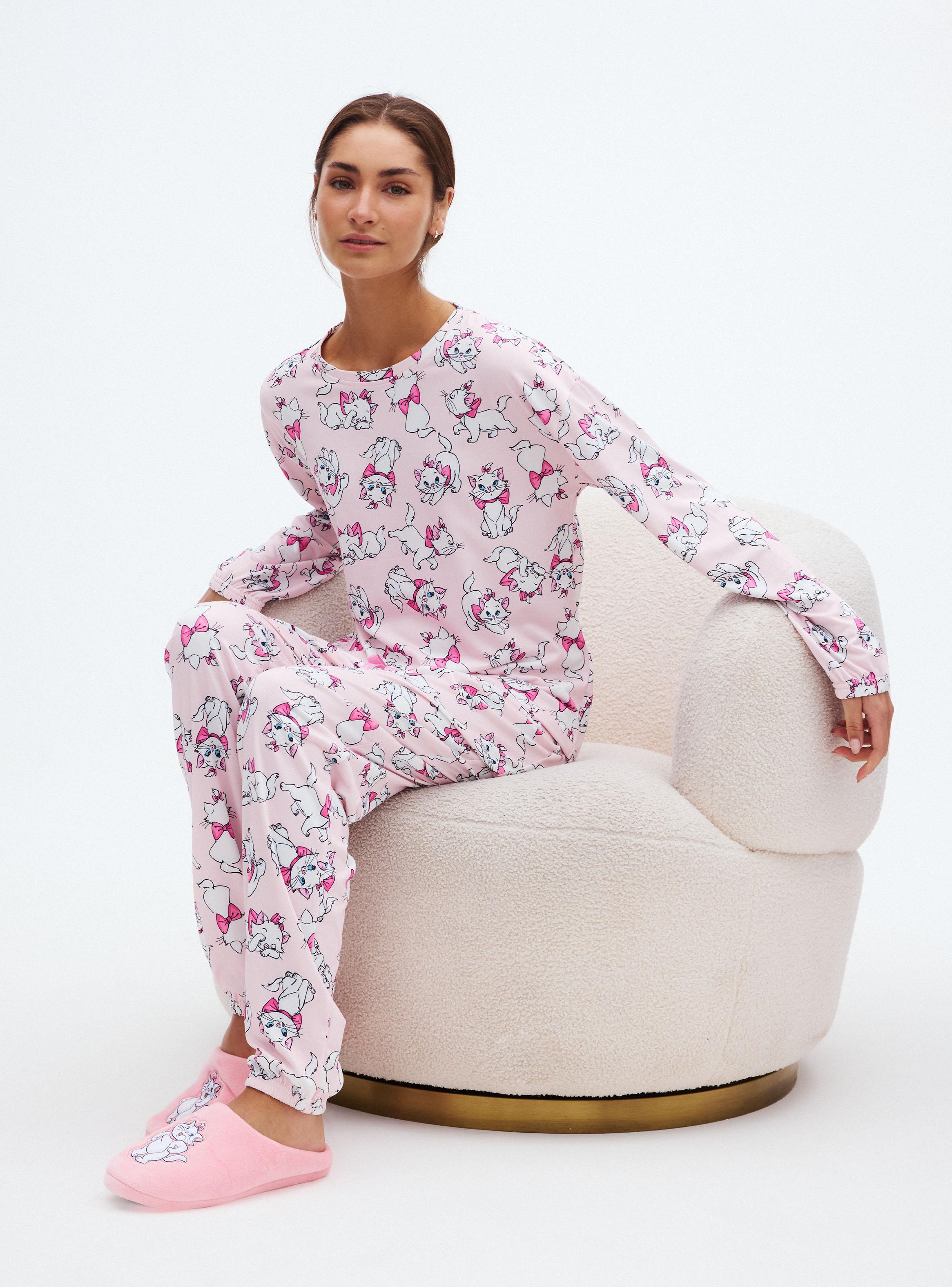 Pijama Disney Marie Tela Suave y Cómoda-4