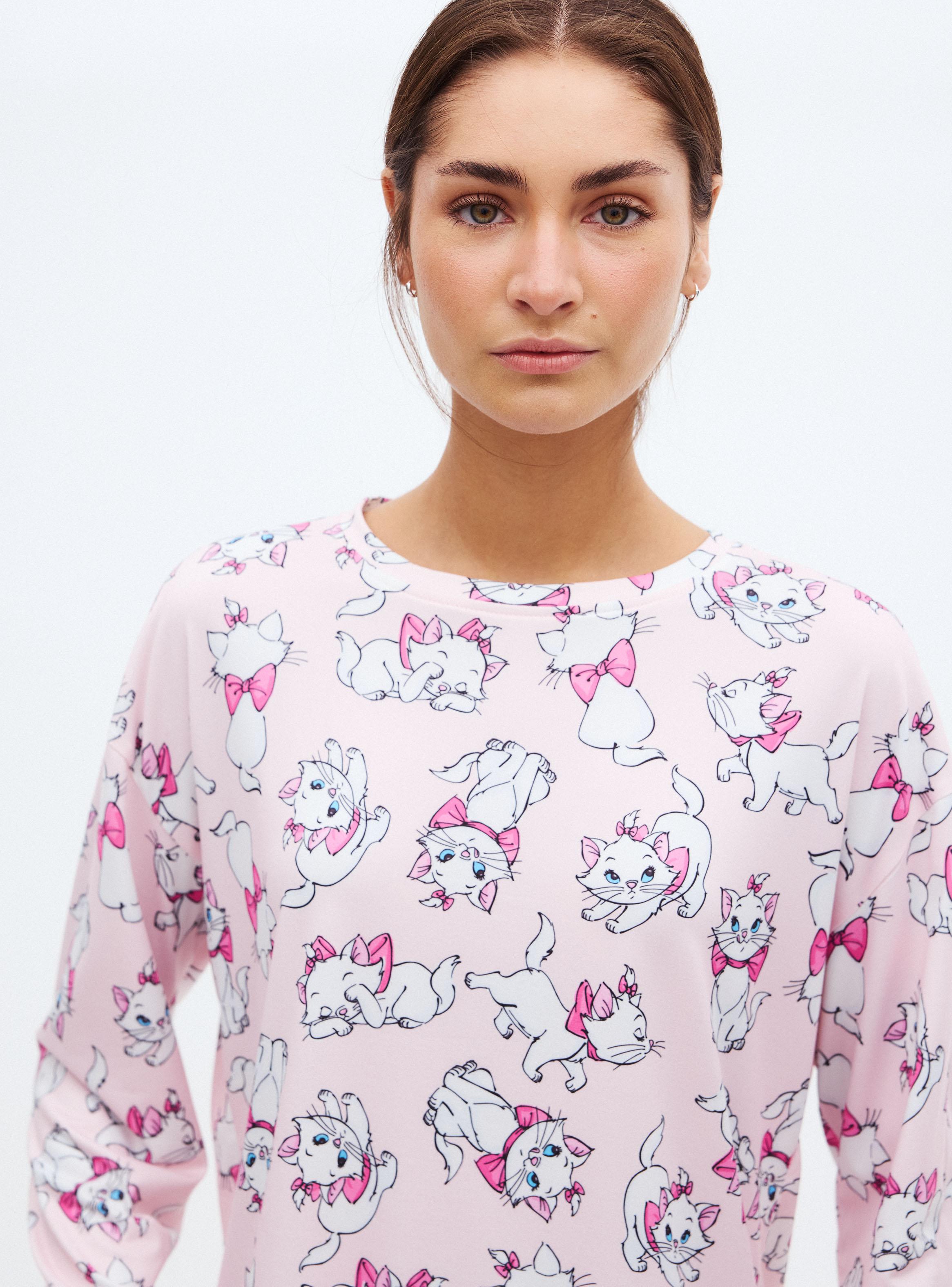 Pijama Disney Marie Tela Suave y Cómoda-2