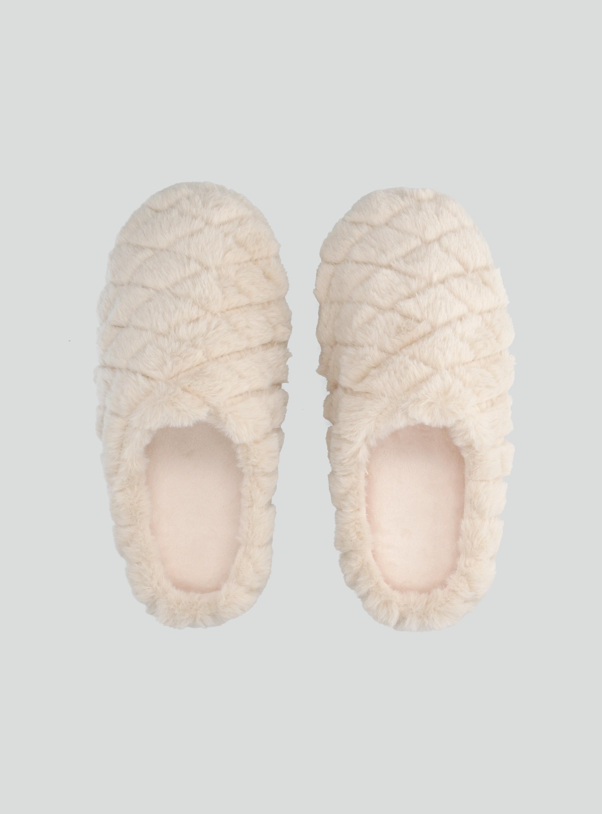 Pantufla Peludas Diseño Quilt-2