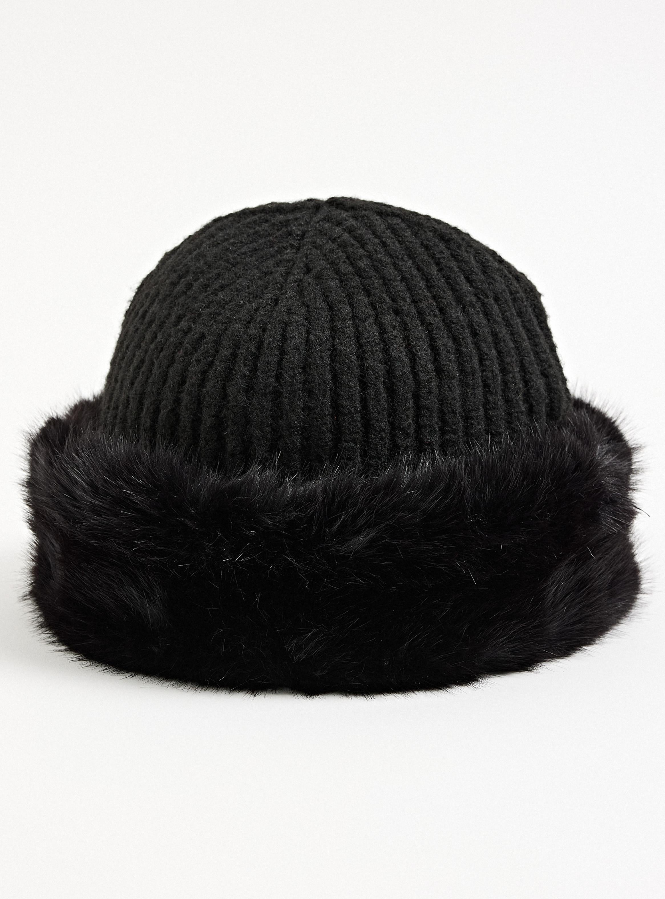 Gorro Tejido con Detalle Pelo-2