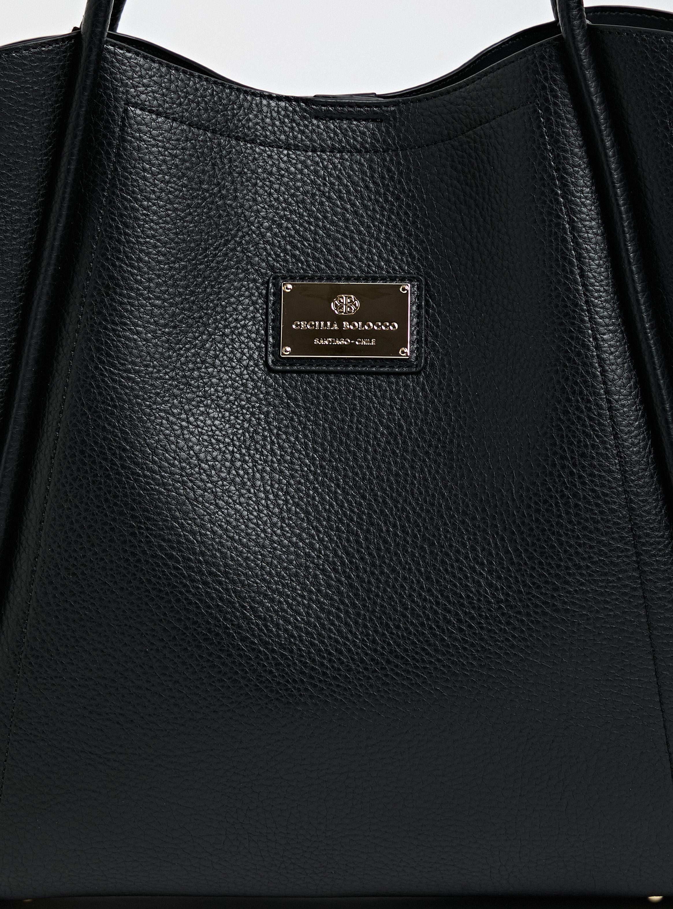 Cartera de Hombro Grande Granulado-6