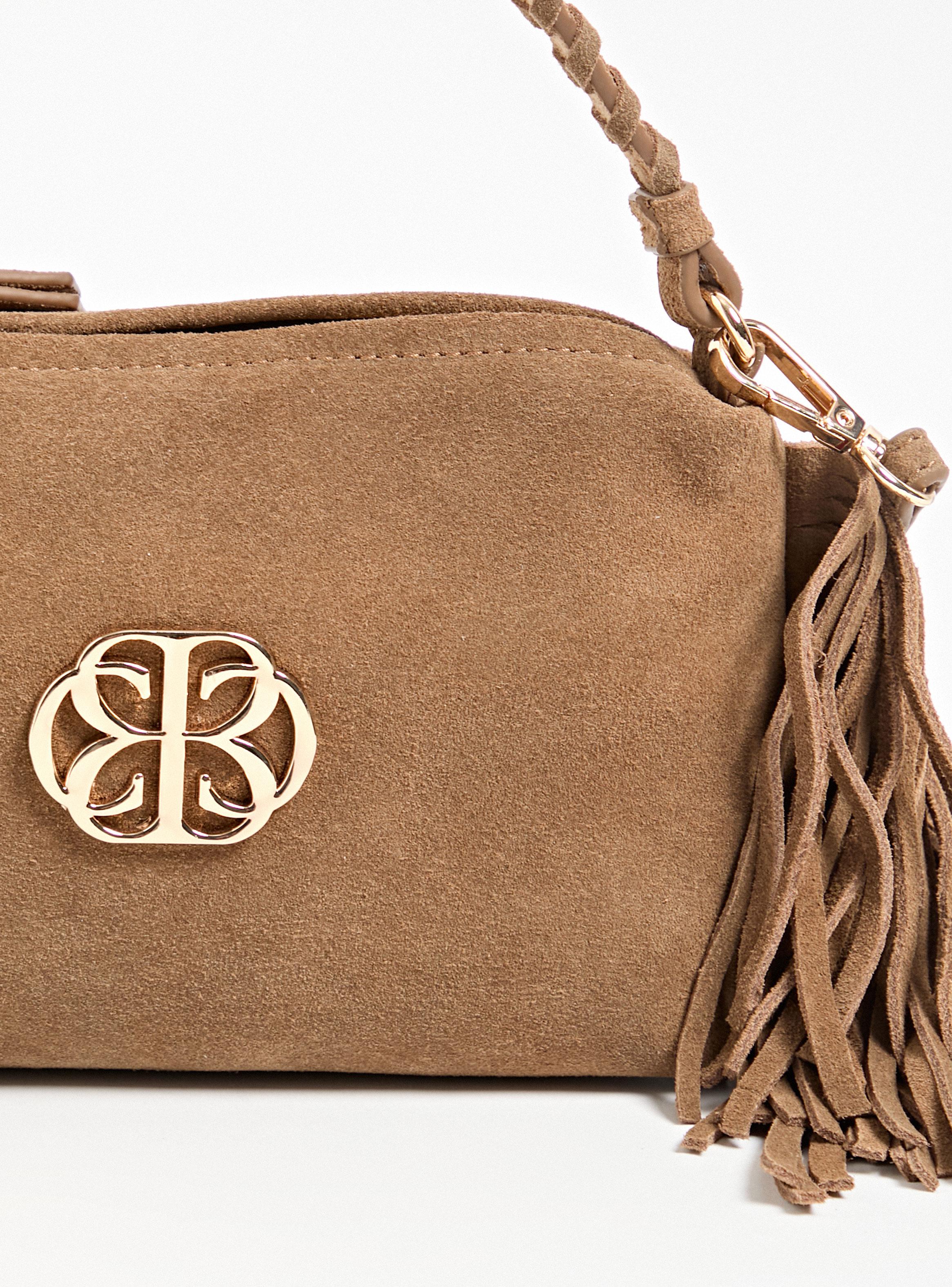 Cartera de Hombro con Flecos Gamuza-5