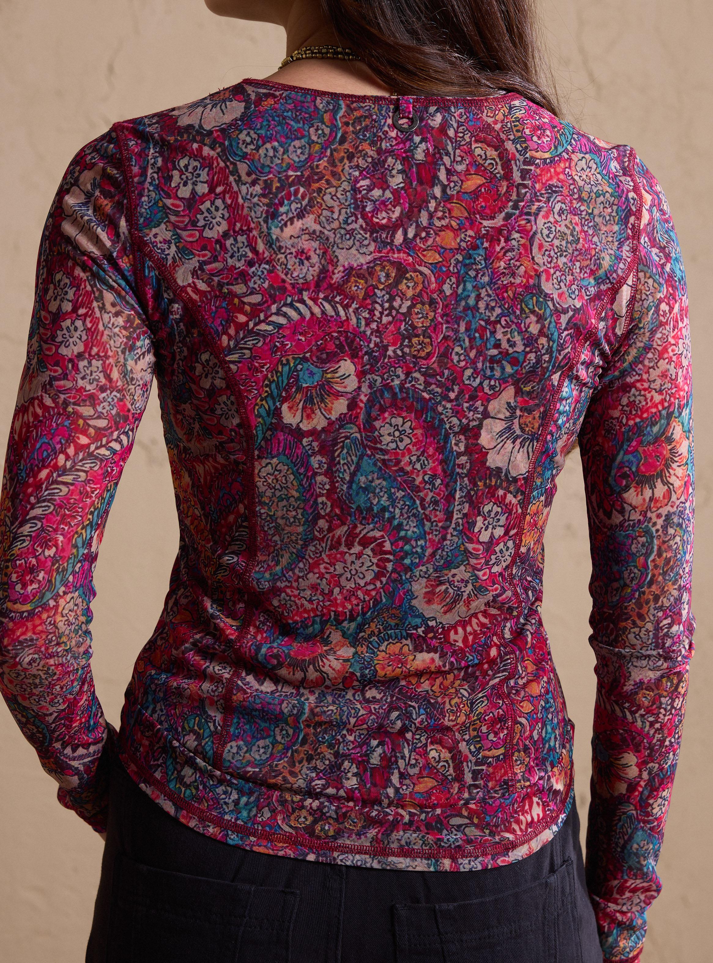 Polera Tela Malla Estampada-3