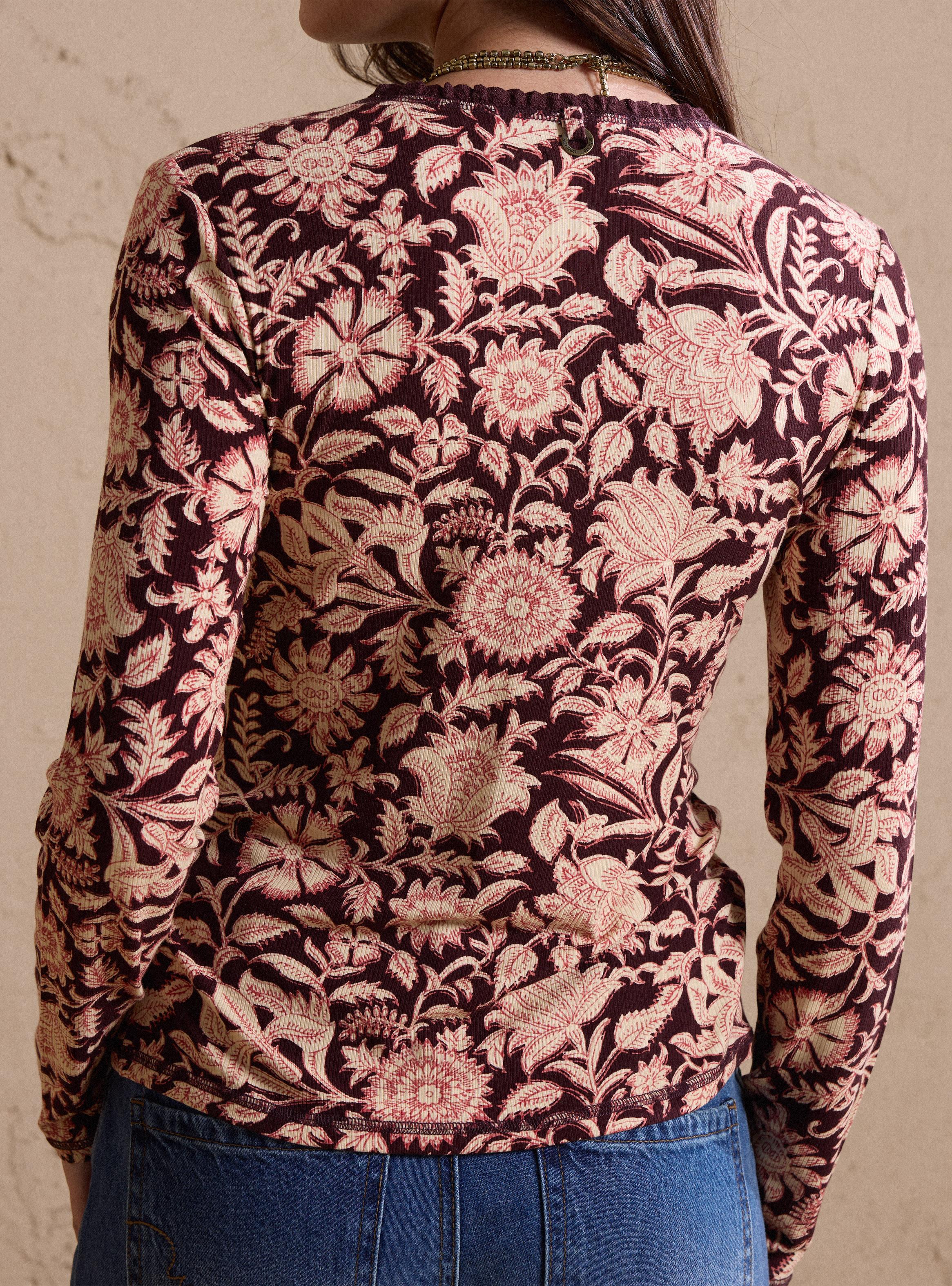Polera Rib Estampada Abotonadura Delantera-3