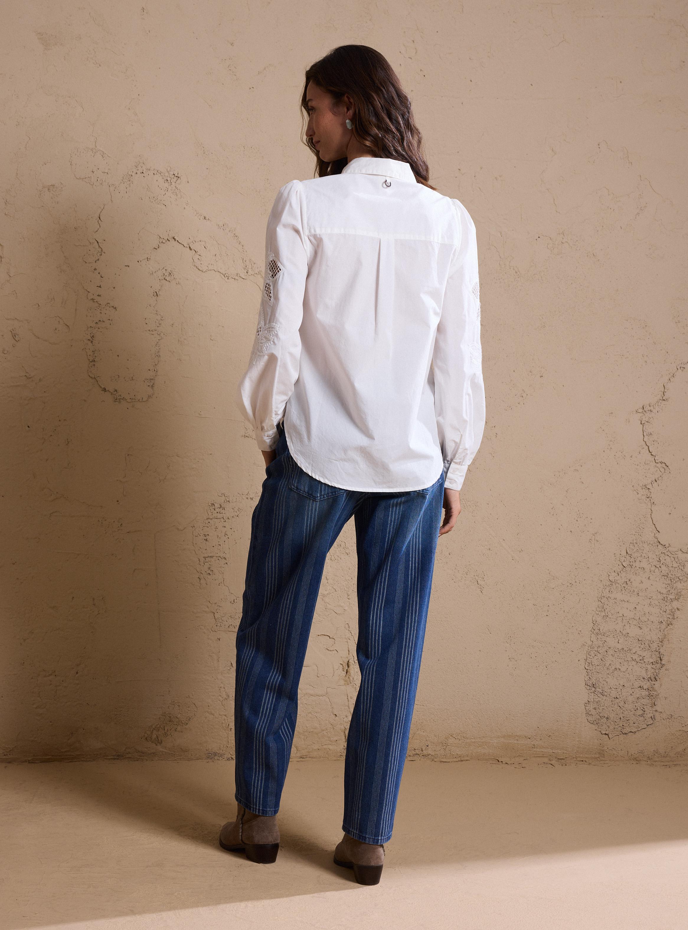 Blusa Manga Larga Detalles de Broderie-5