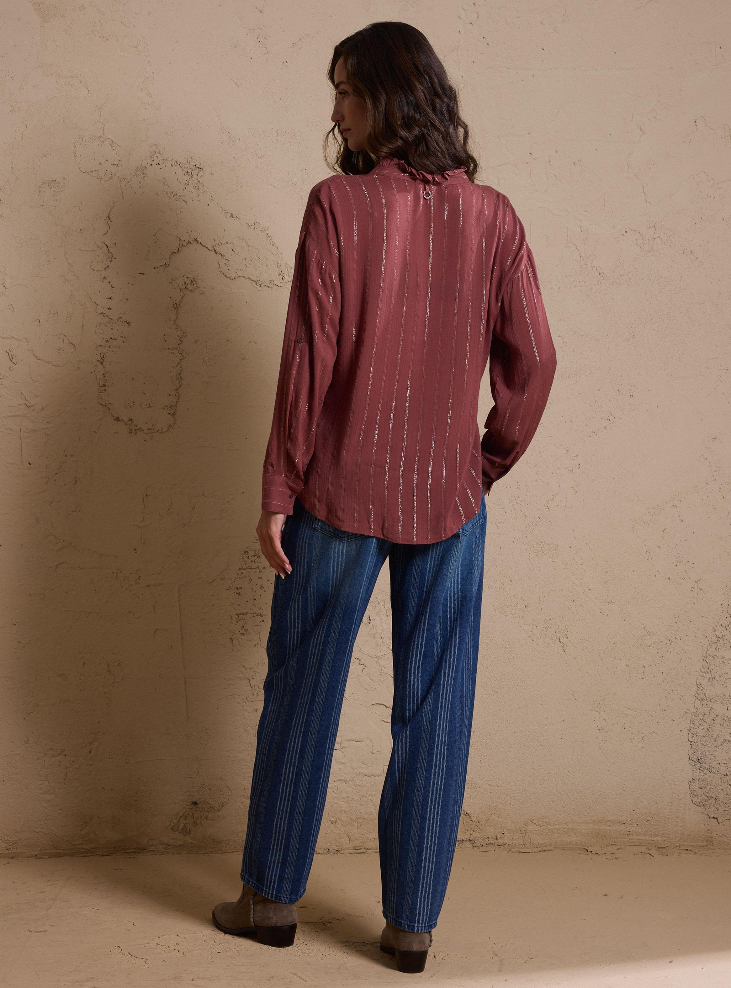 Blusa Manga Larga Líneas Lurex-5