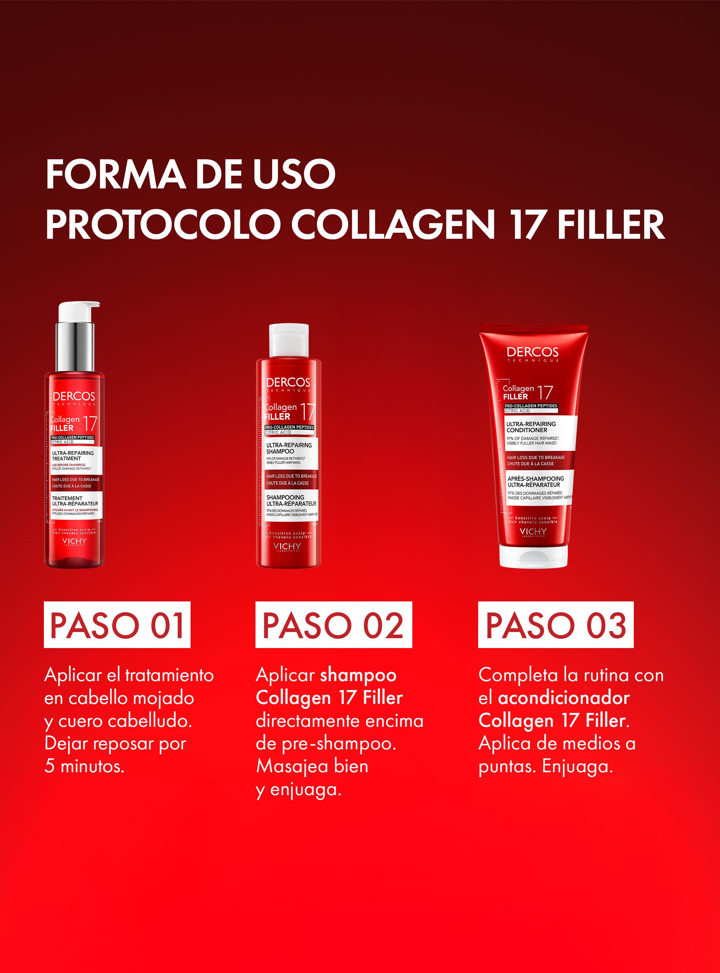 Acondicionador Dercos Collagen 17 Filler Ultra Reparador 200 ml-3