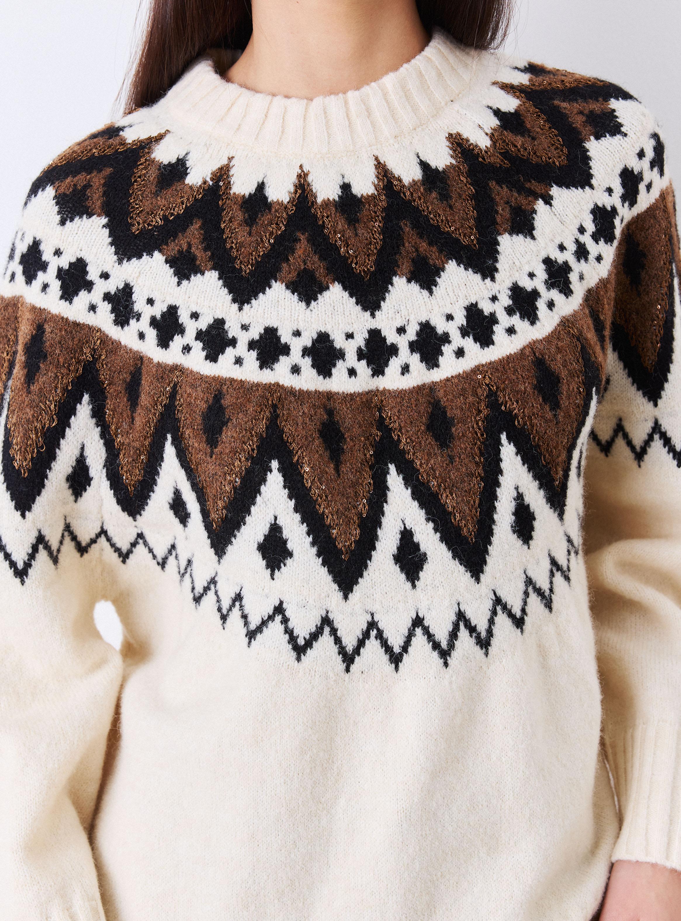 Sweater Diseño Nórdico Fair Isle con Lana-3