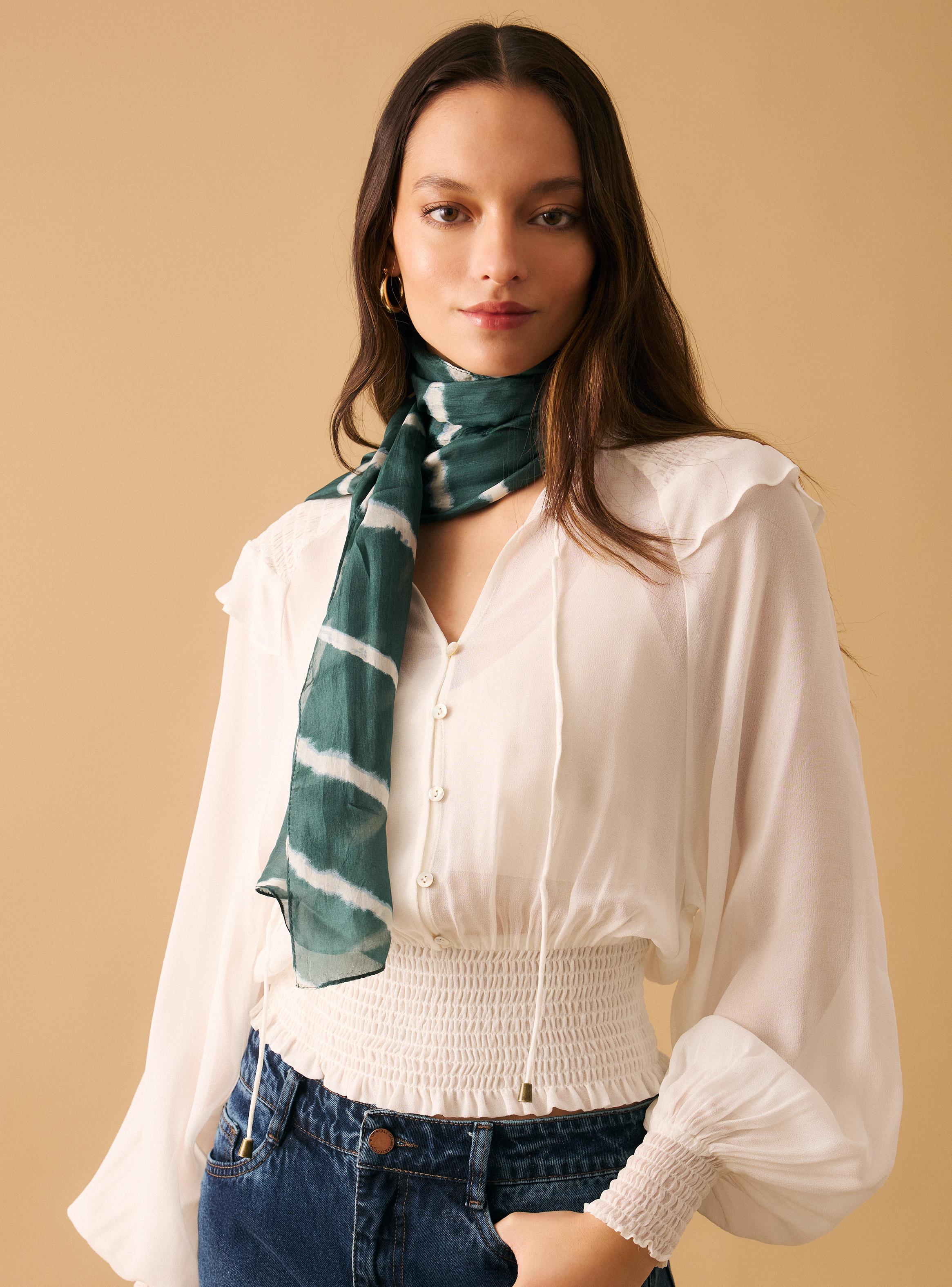 Pañuelo Diseño Estampado de Seda-5