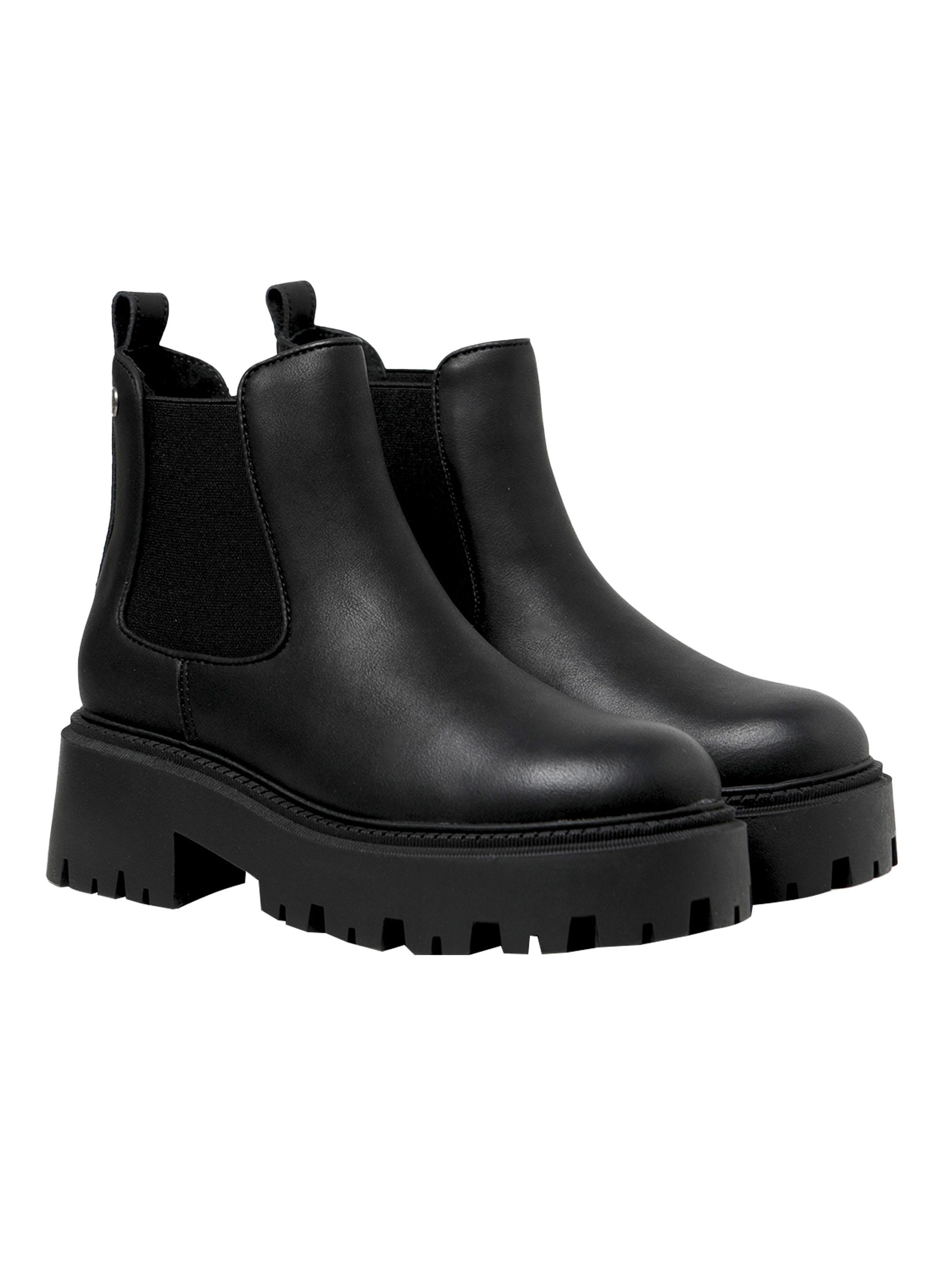 Botín con Elástico Cuero Mujer-1