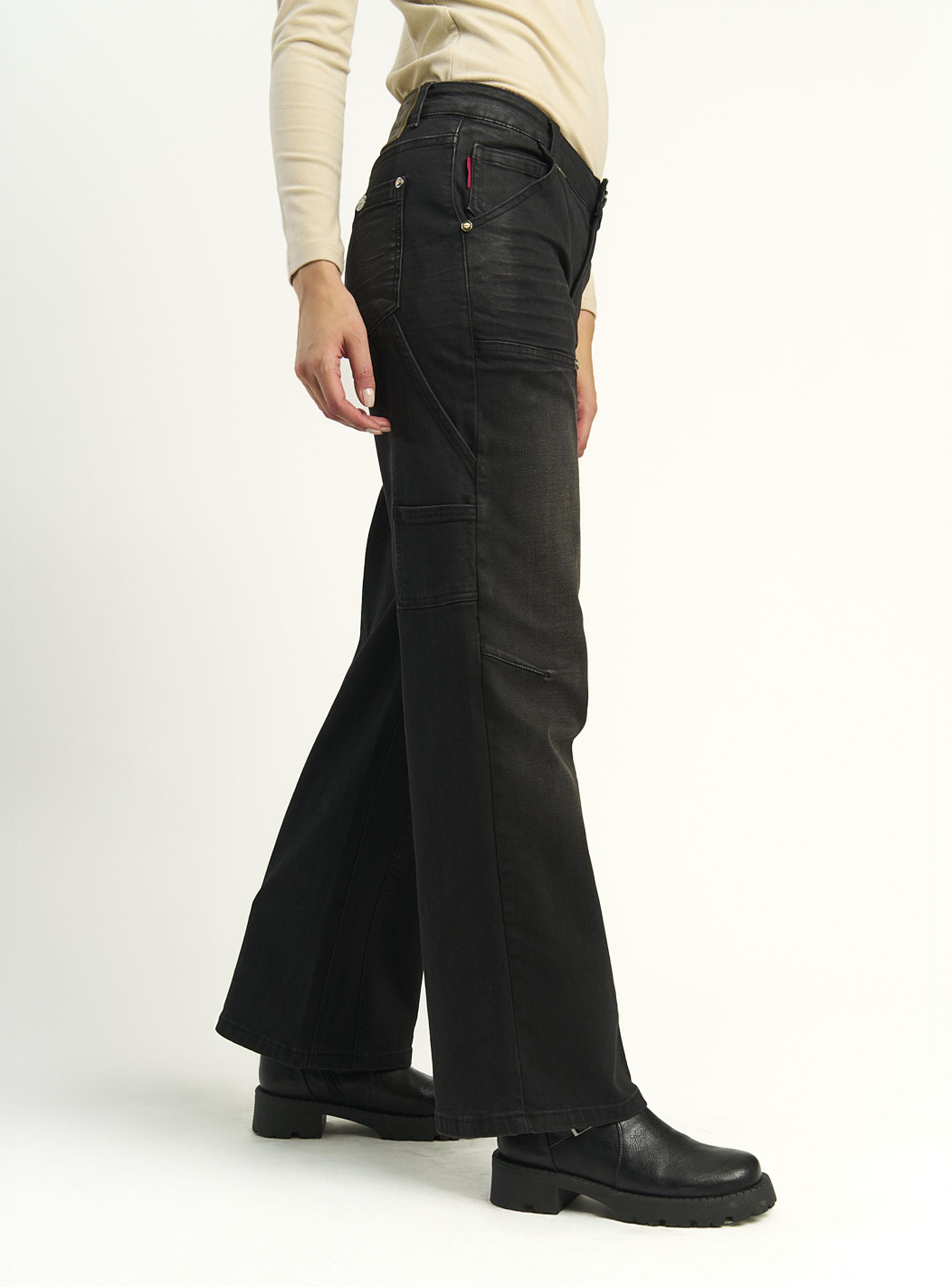 Jeans Wide Carpintero Black Oil-2