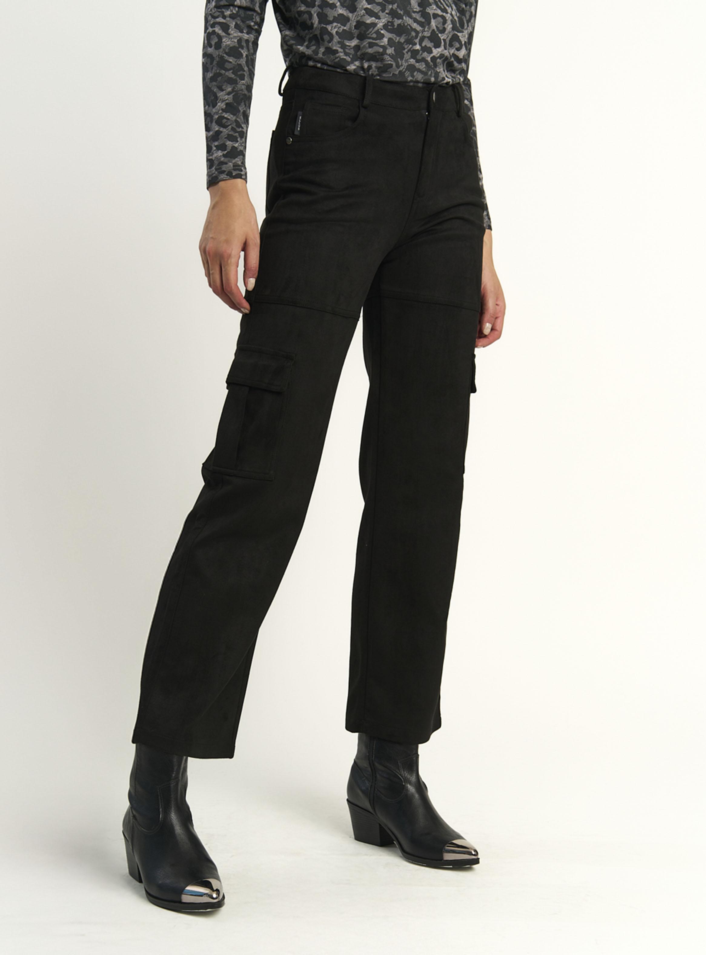 Pantalón Cargo Recta Suede-2
