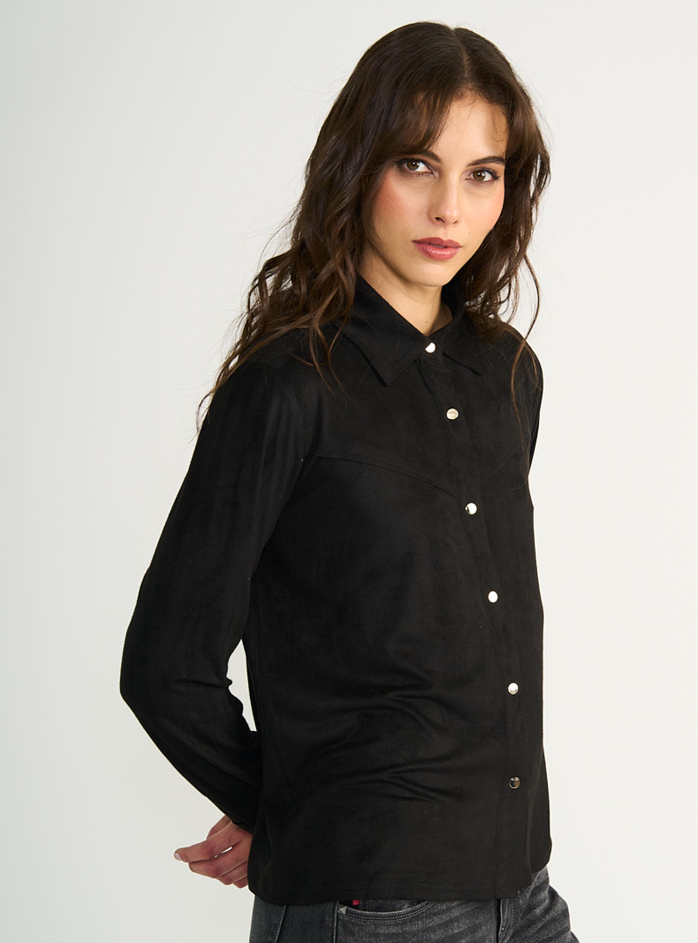 Blusa Manga Larga Suede-2