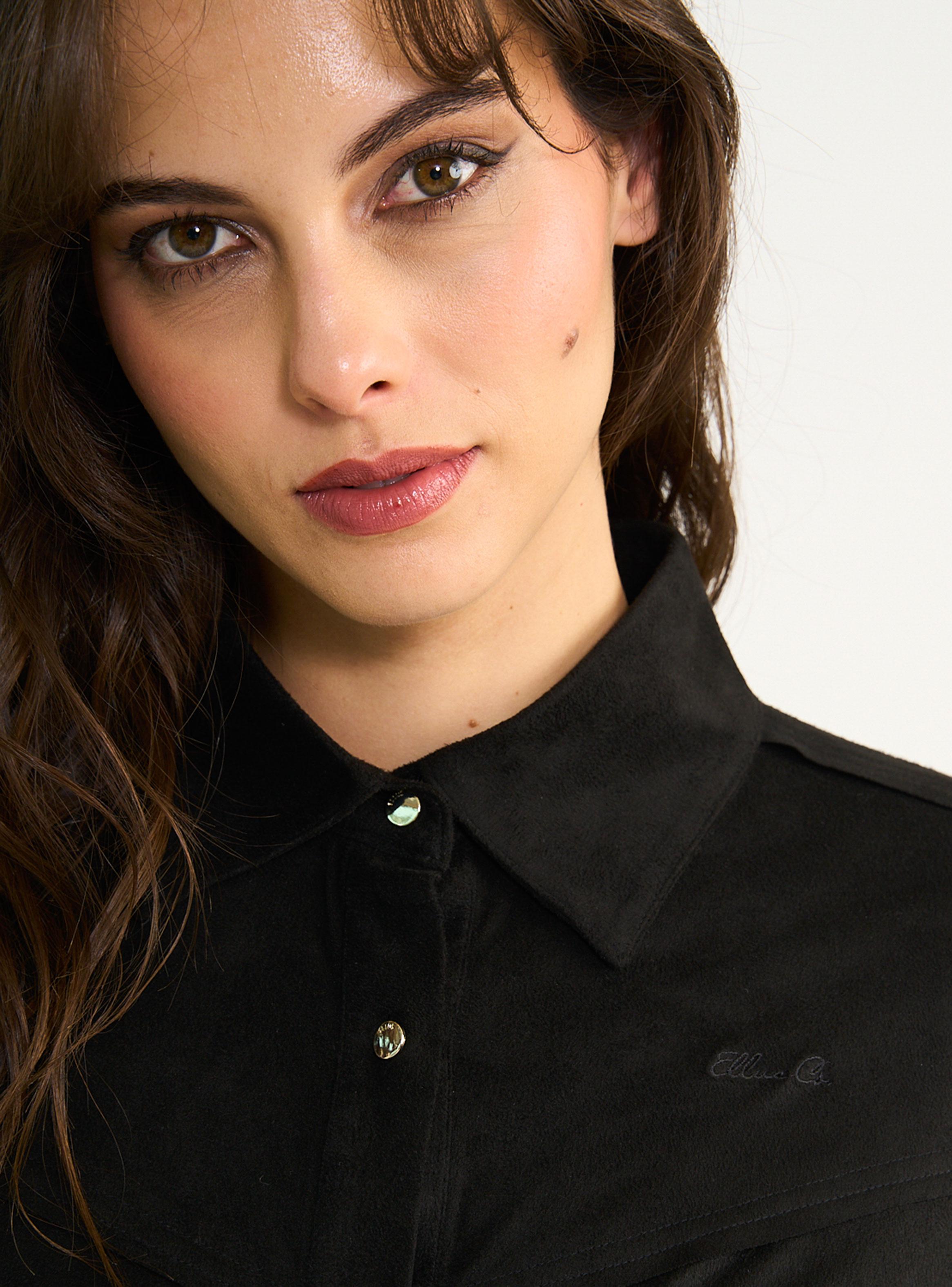 Blusa Manga Larga Suede-3