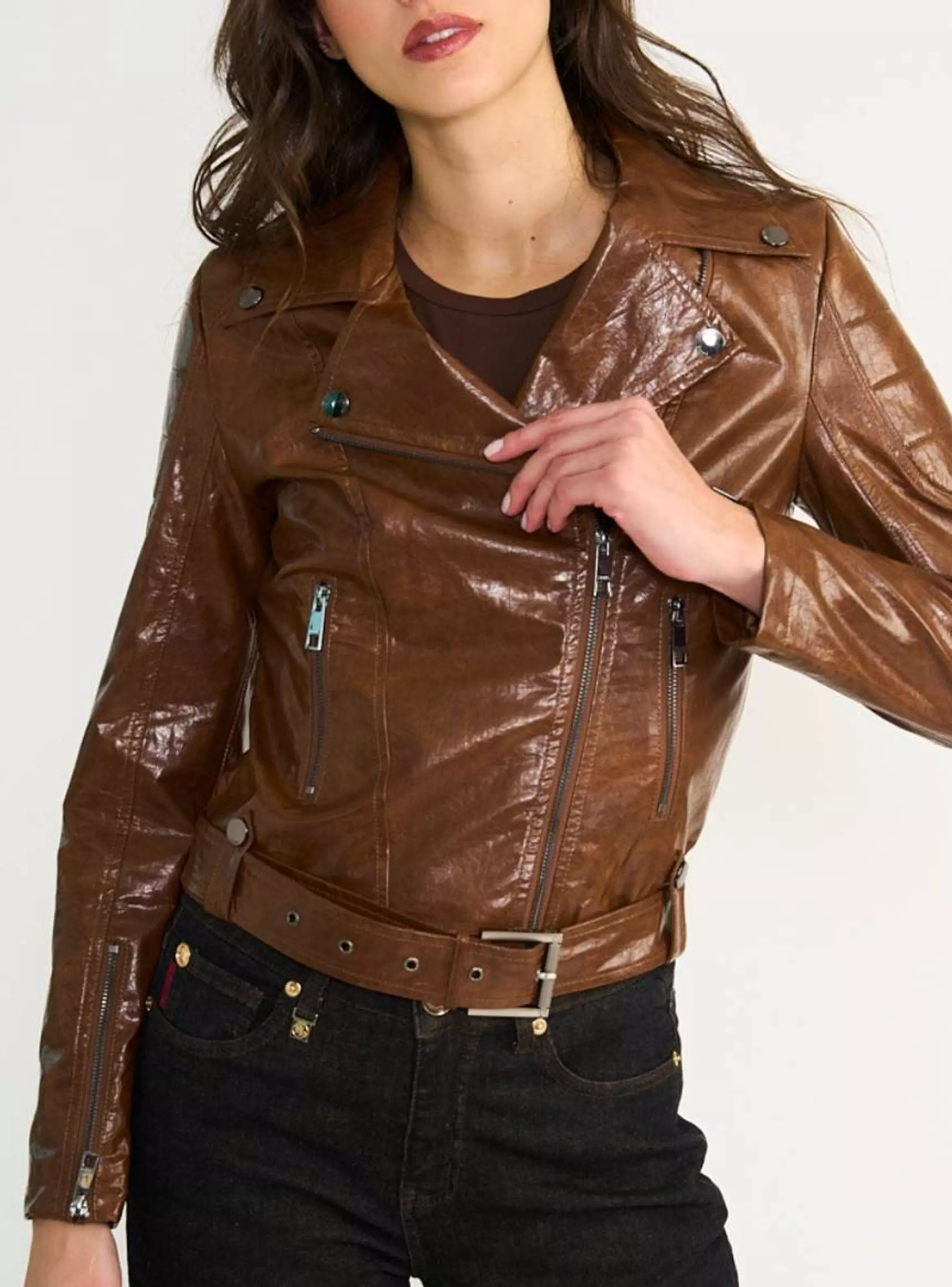 Chaqueta New Biker Canela-0