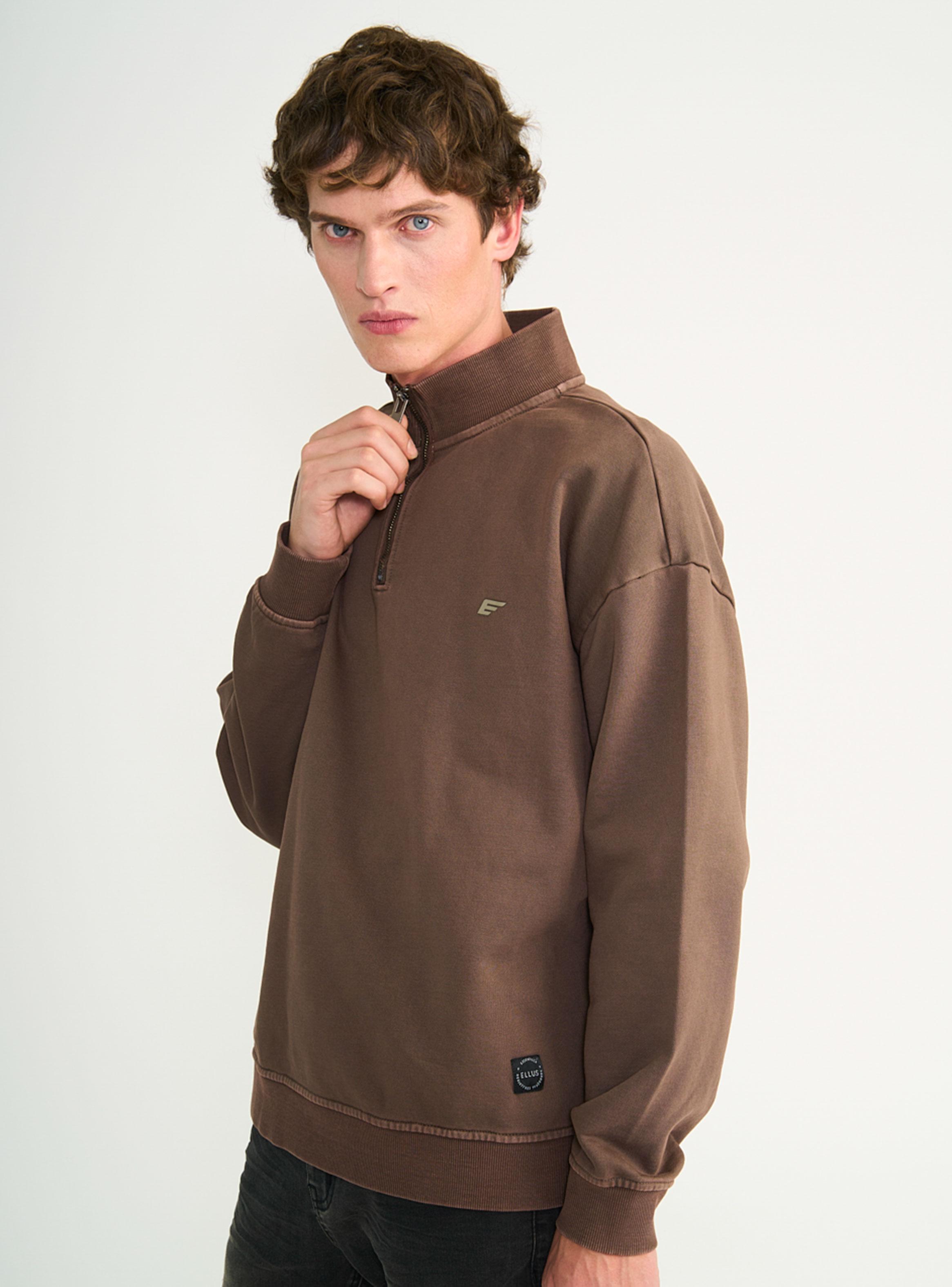 Polerón Mid Zipper Pigment Dye Mini Logo-2