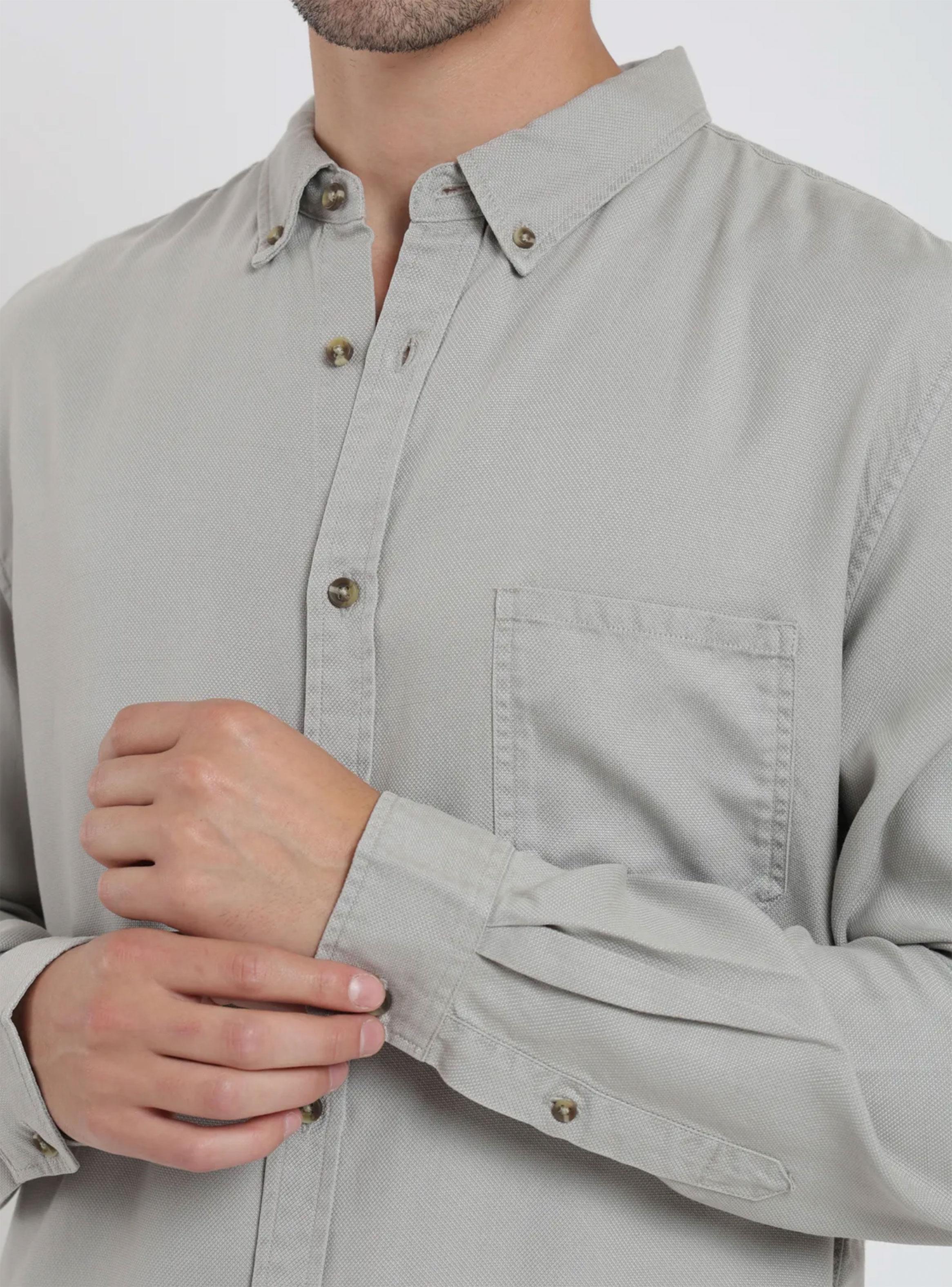 Camisa Manga Larga Algodón Orgánico Bolsillo Lateral-2