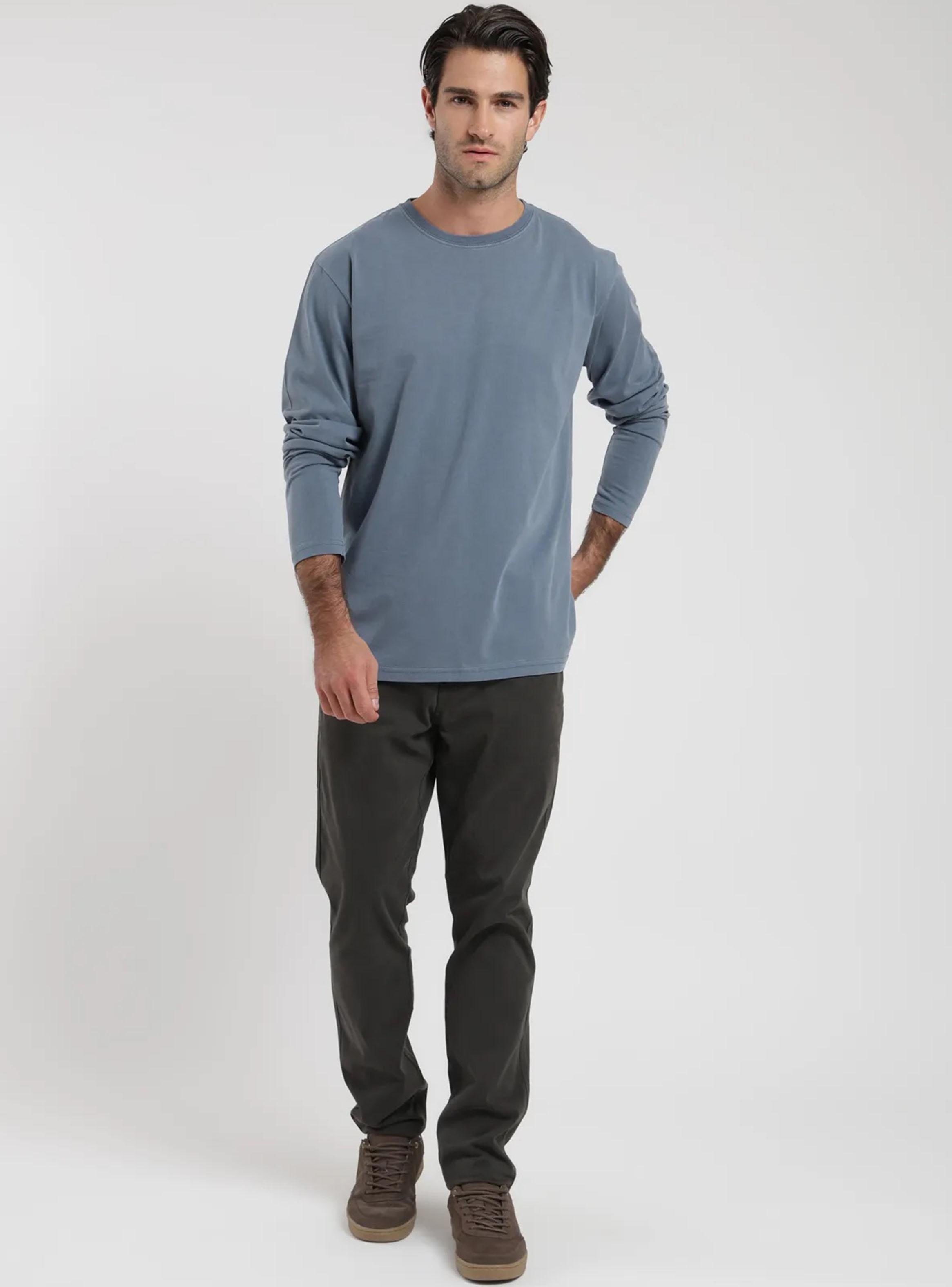 Polera Manga Larga Lisa Cuello Redondo-3