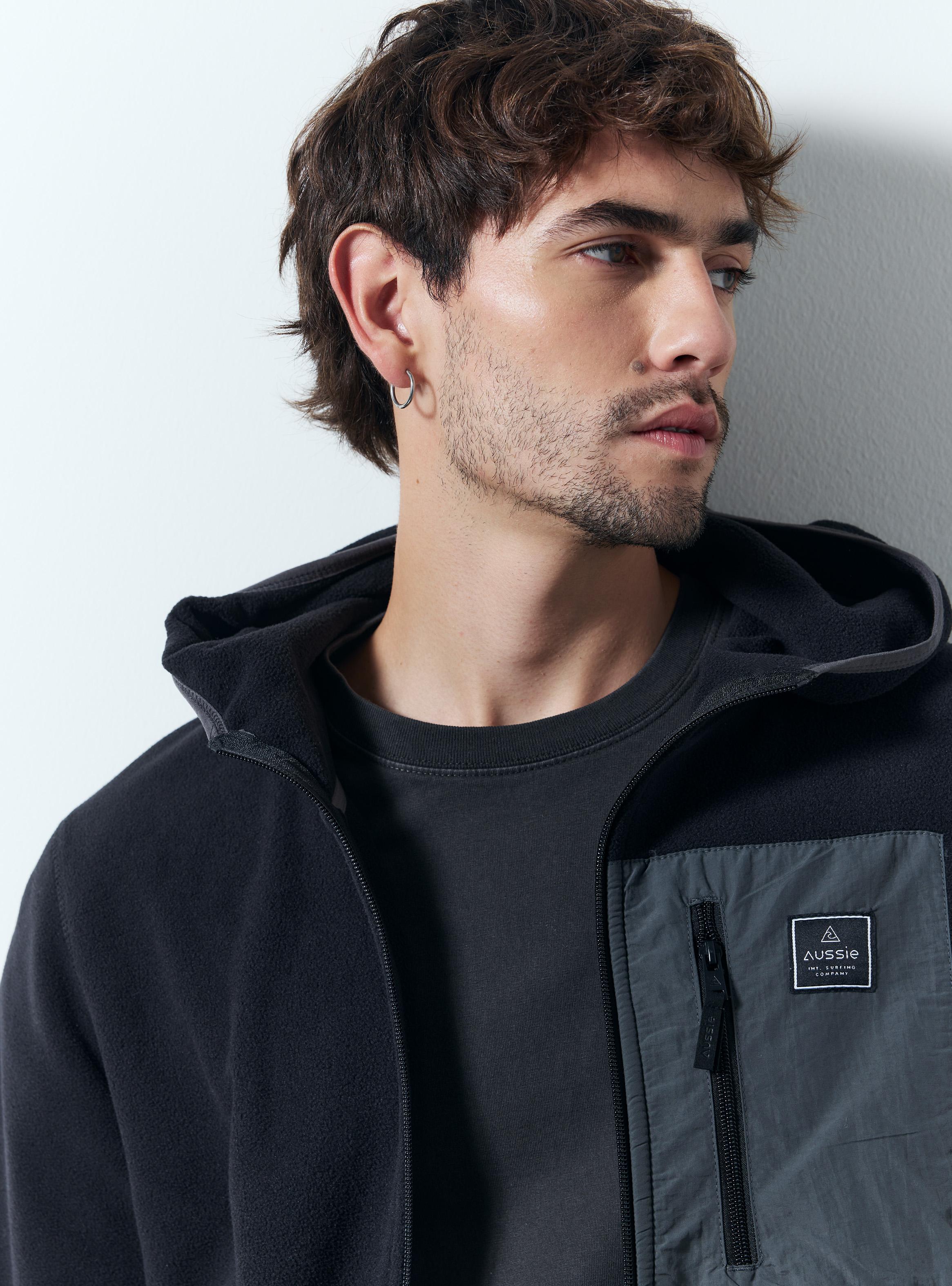Polar con Gorro Detalle Nailon-2