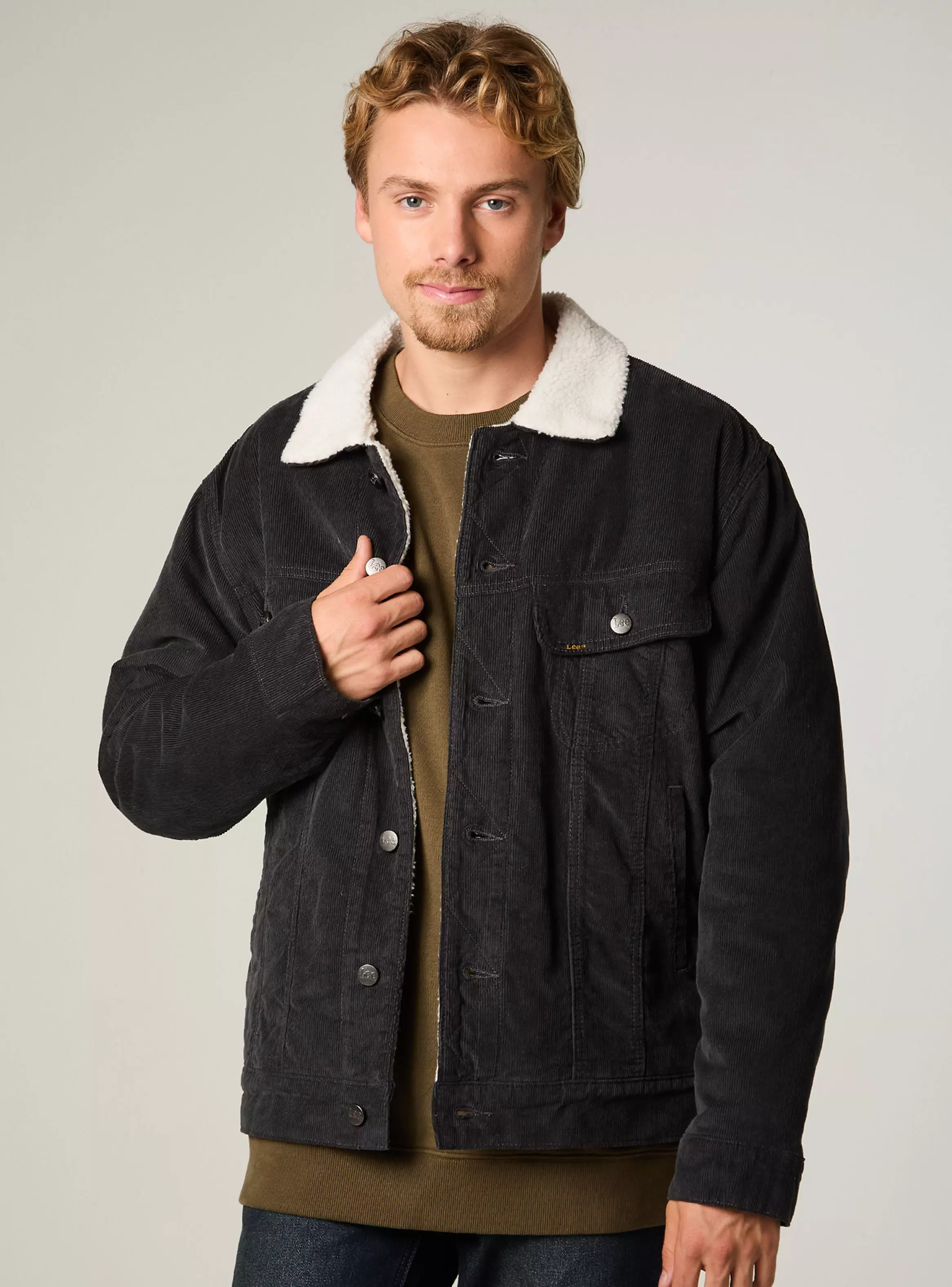 Chaqueta Cotelé Casual Detalle en Cuello-0
