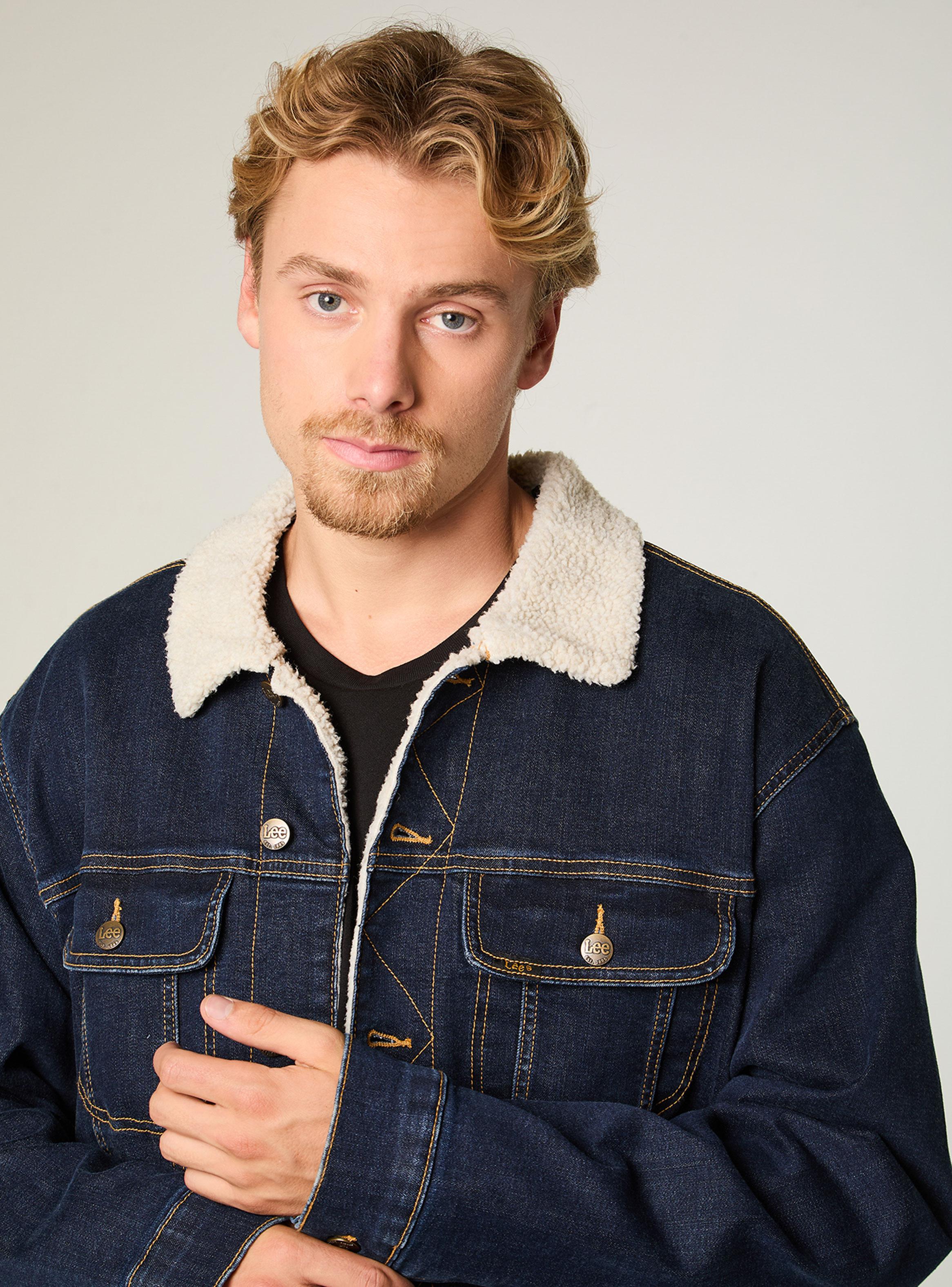 Chaqueta Casual Denim Cuello Aviador-2