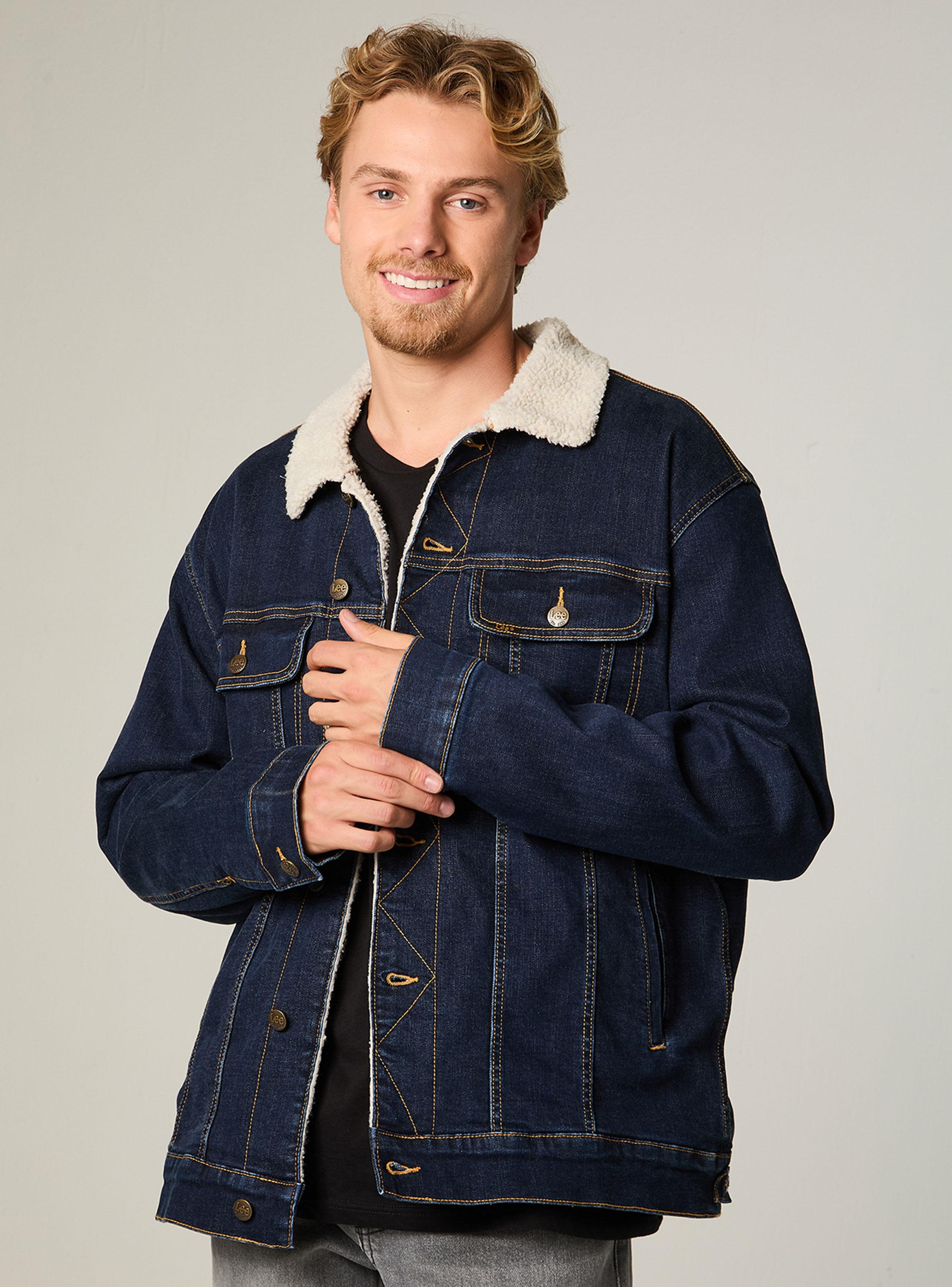Chaqueta Casual Denim Cuello Aviador-0