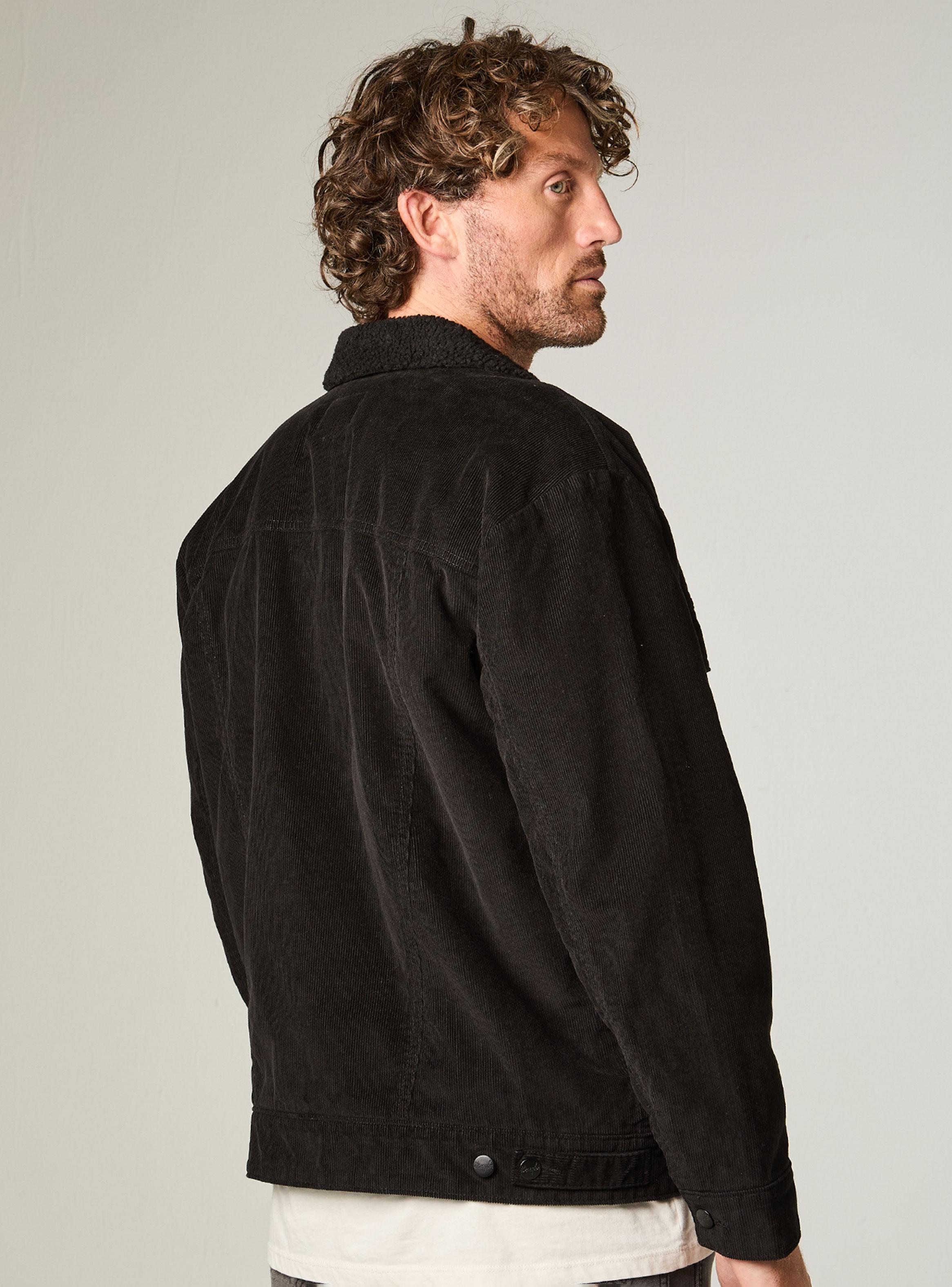 Chaqueta Cotelé Sherpa con Chiporro Cuello Manga Larga-1