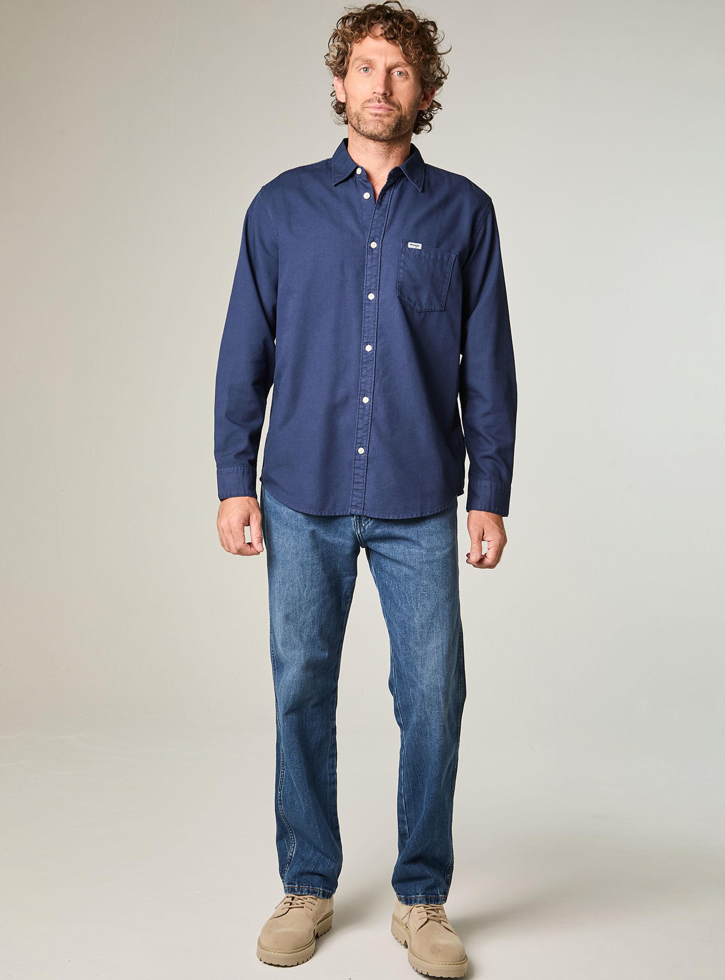 Camisa WRG Bolsillo Frontal Casual-3