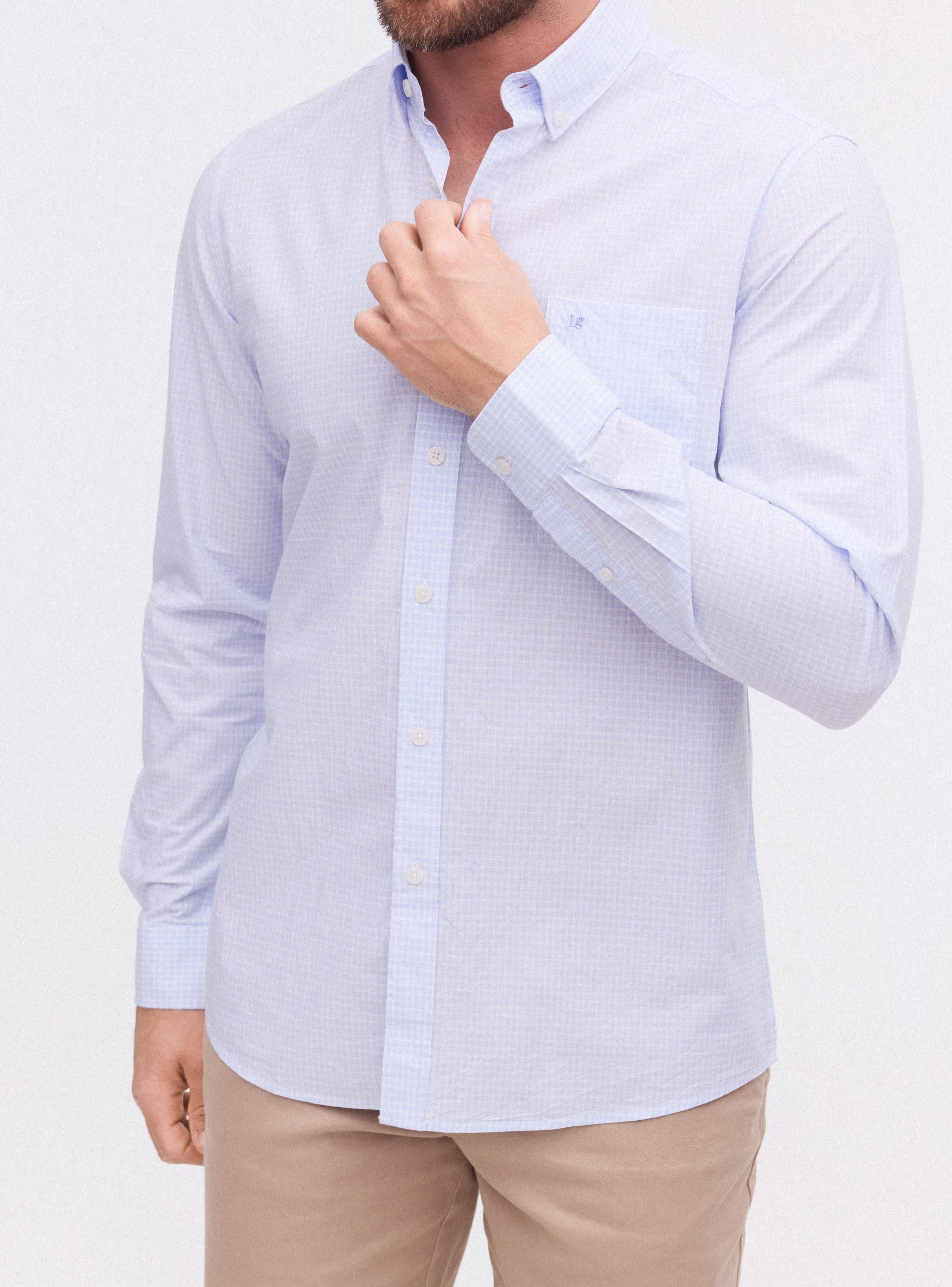 Camisa Manga Larga Poplin Cuadros-3