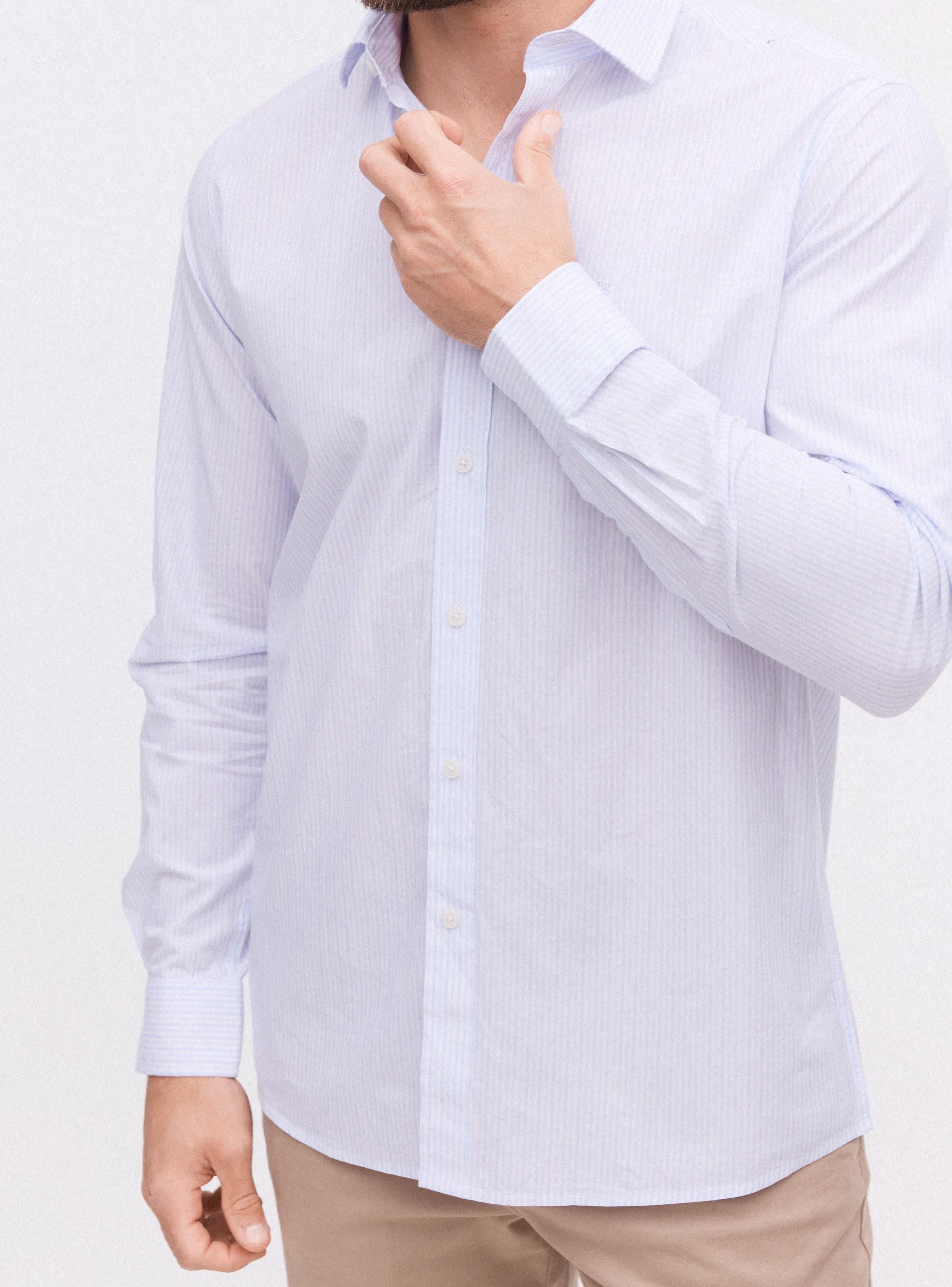 Camisa Manga Larga Algodón Rayas-3