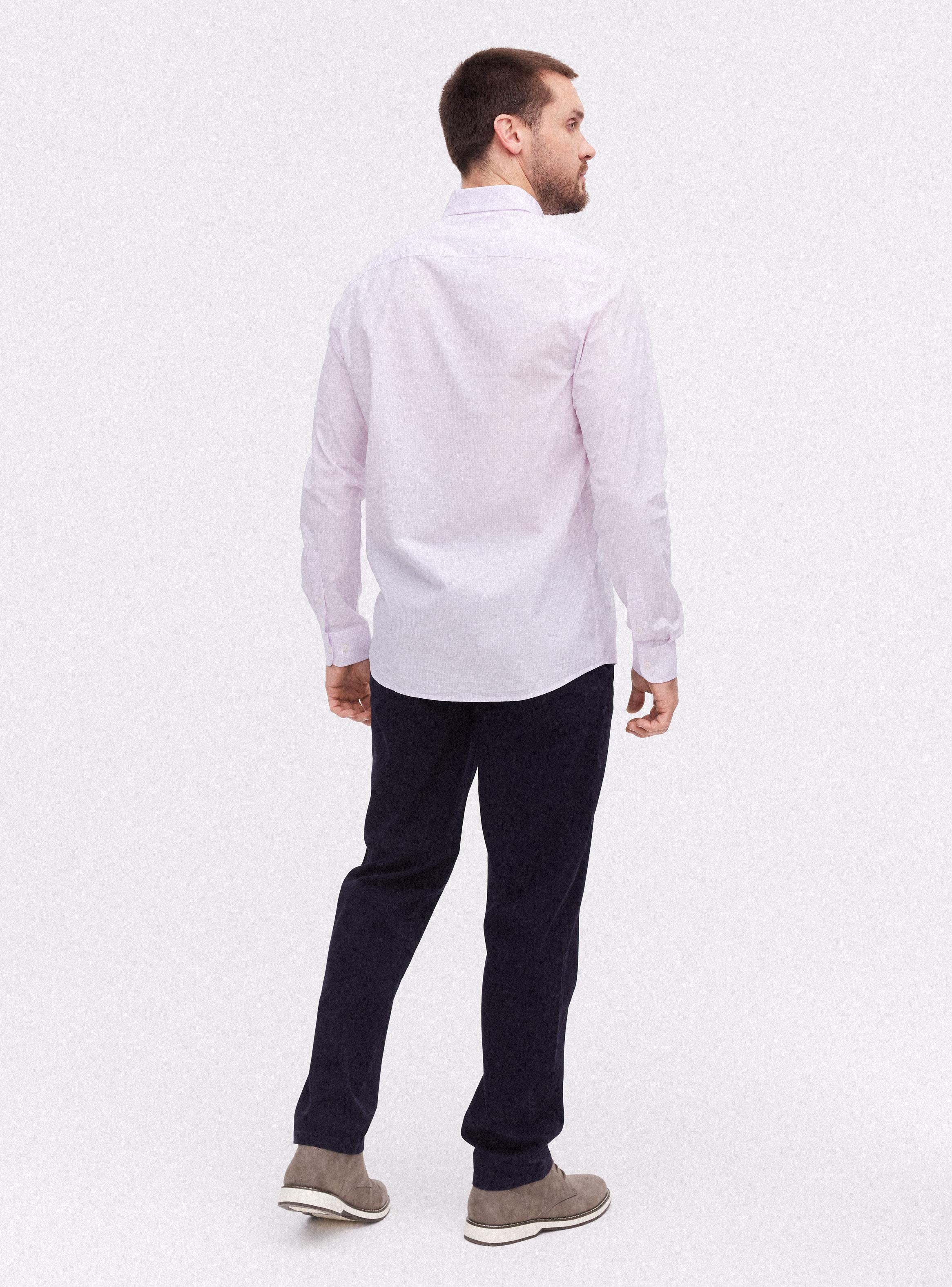 Camisa Manga Larga Algodón Cuadros Pequeños-5