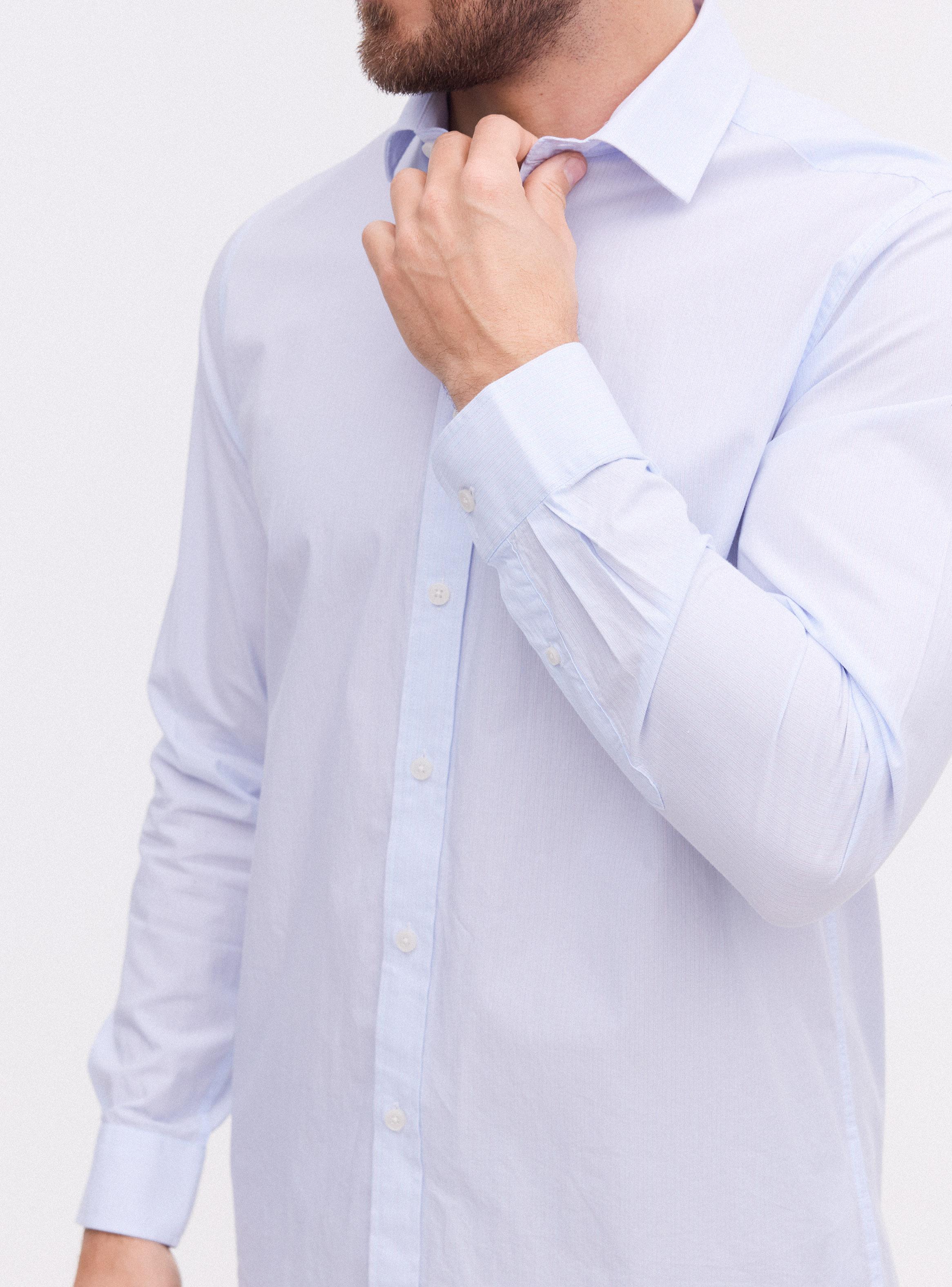Camisa Manga Larga Algodón Con Rayas-3