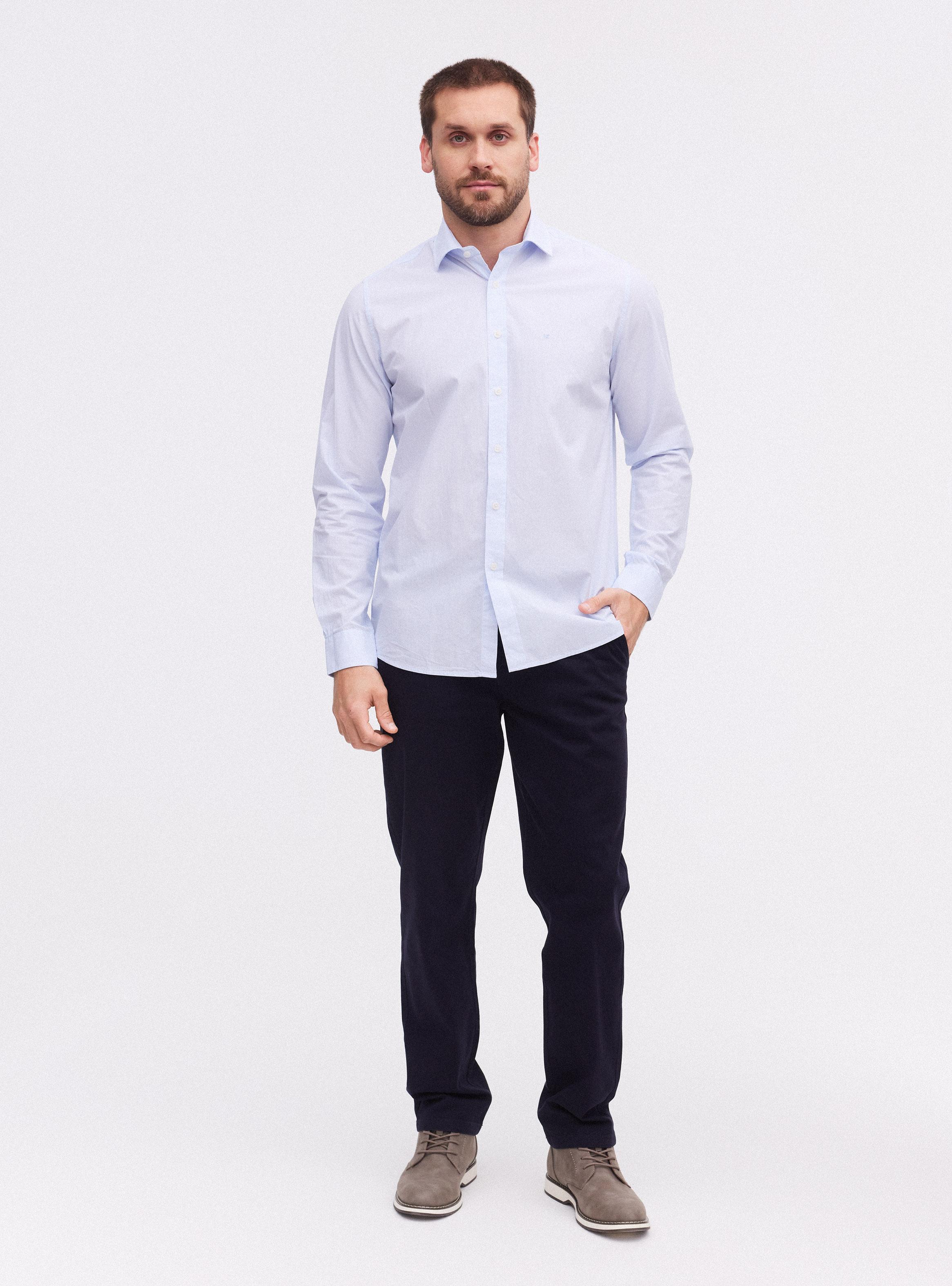 Camisa Manga Larga Algodón Con Rayas-4