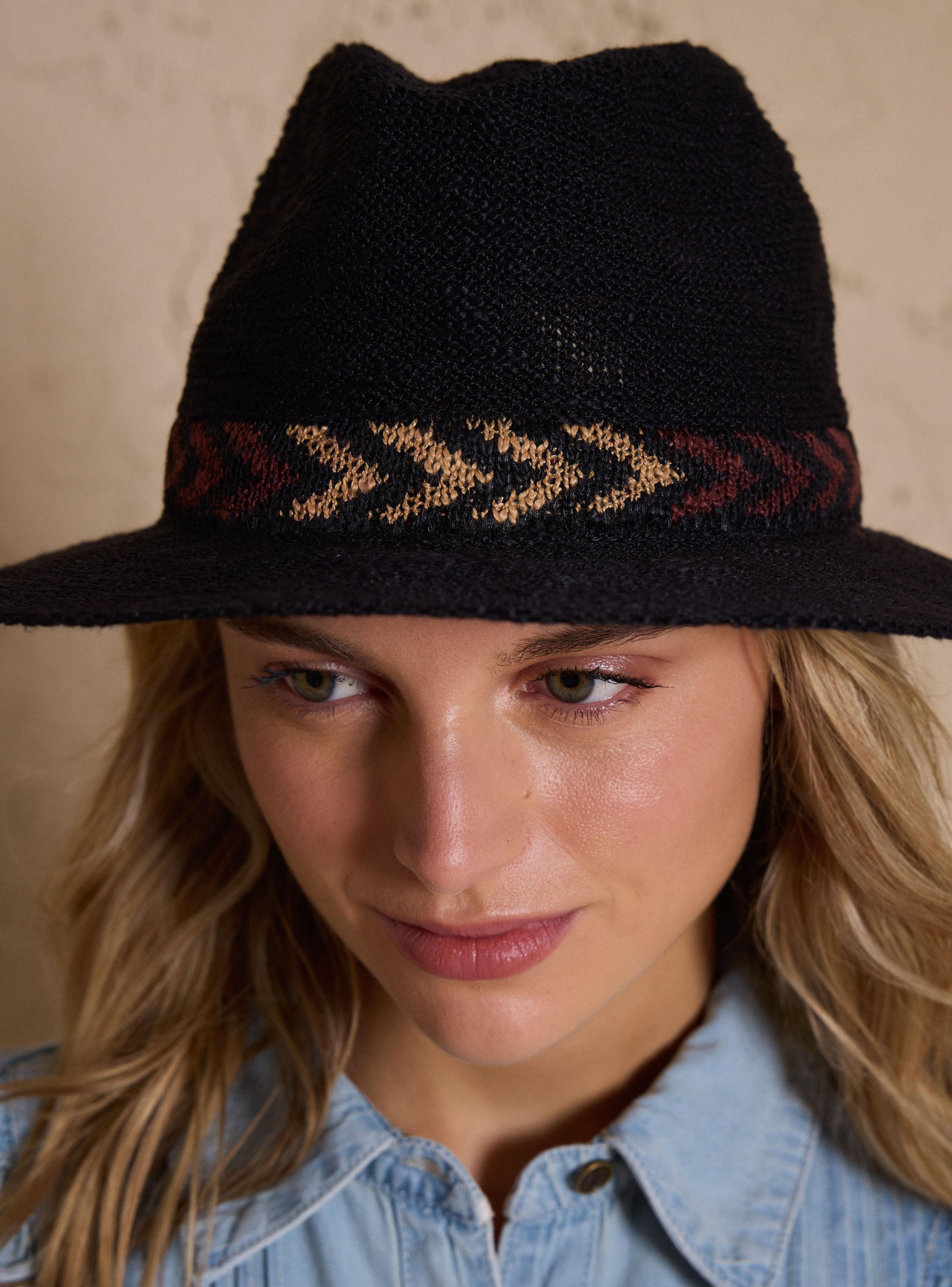 Sombrero Papel Raffia con Diseño-4
